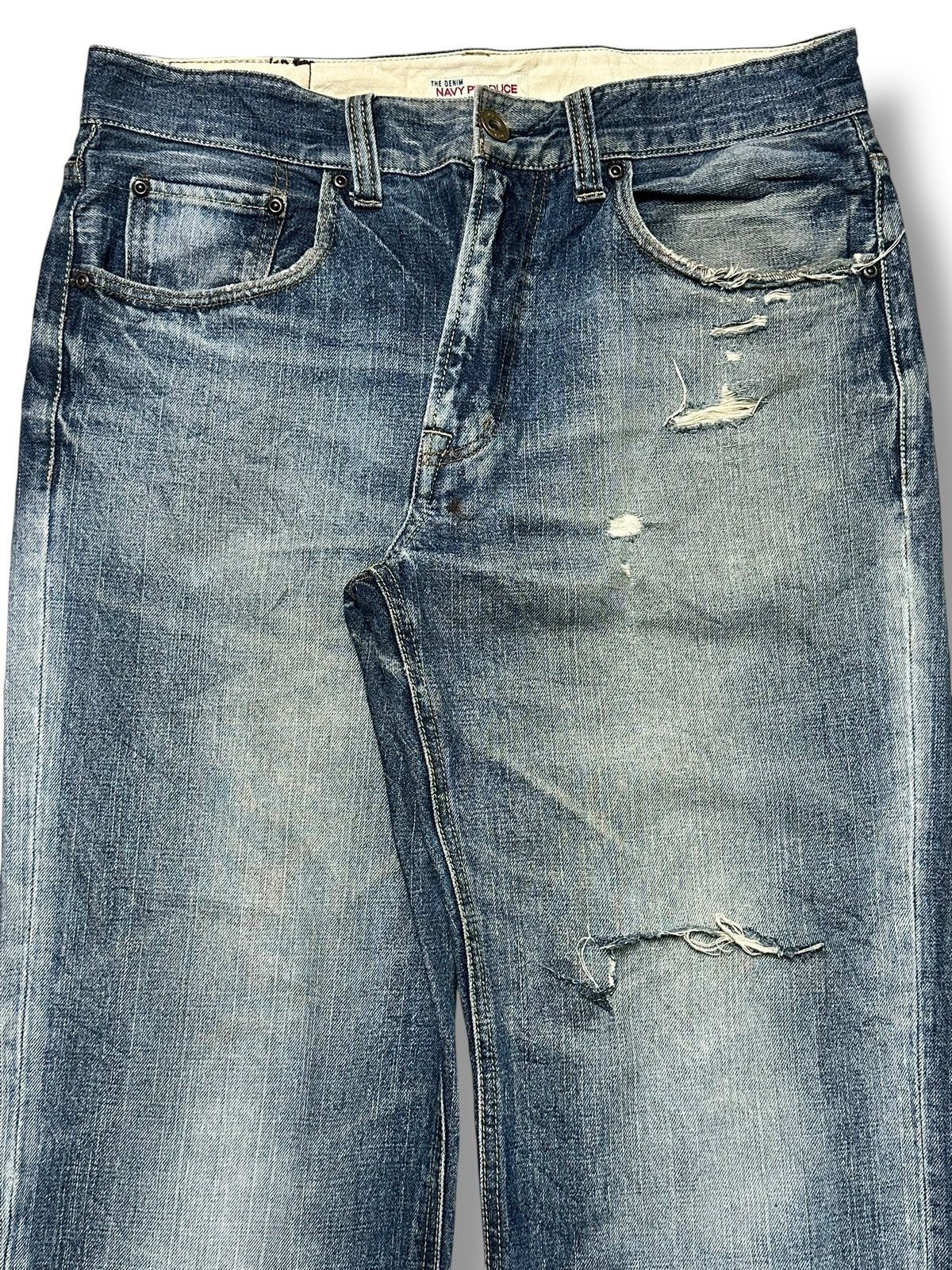 Japanese Brand The Denim Japan Jean Distressed Baggy Loose Style and Faded Size US 34 / EU 50 - 4 Thumbnail