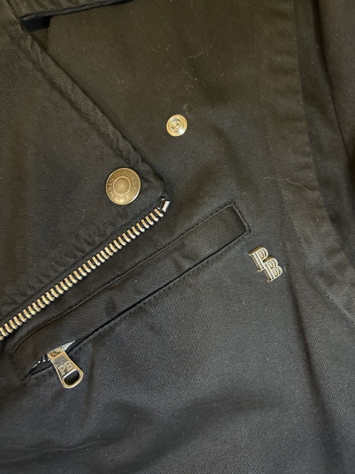 Pierre Balmain Pierre Balmain Cotton Moto Jacket Size US L / EU 52-54 / 3 - 3 Thumbnail