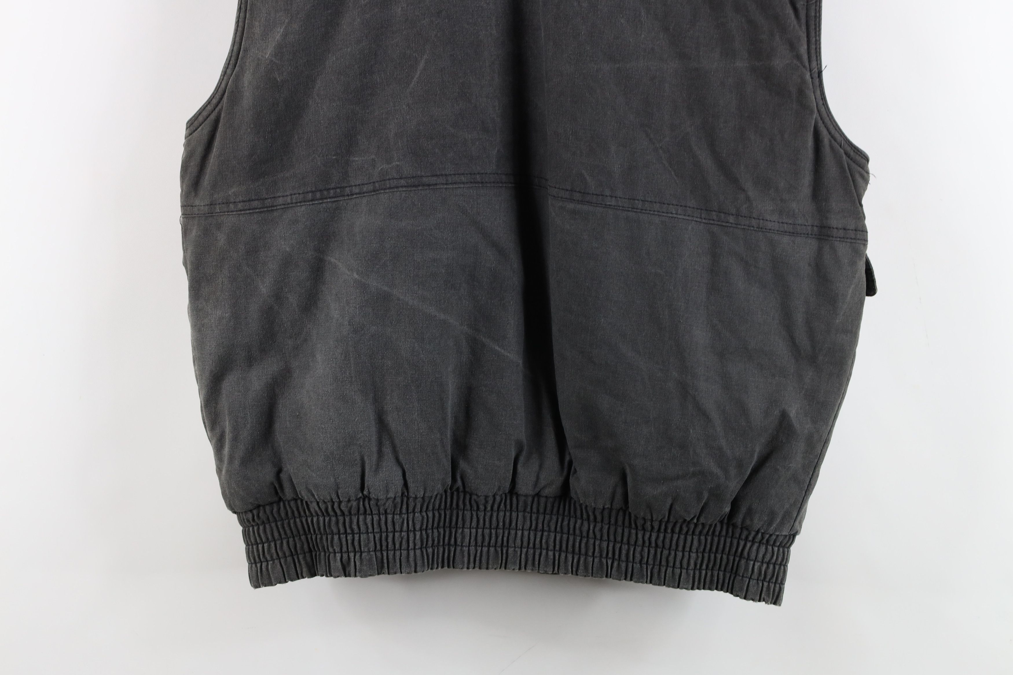 Vintage Vintage 90s Streetwear Stonewash Puffer Vest Jacket Black Size US M / EU 48-50 / 2 - 16 Thumbnail