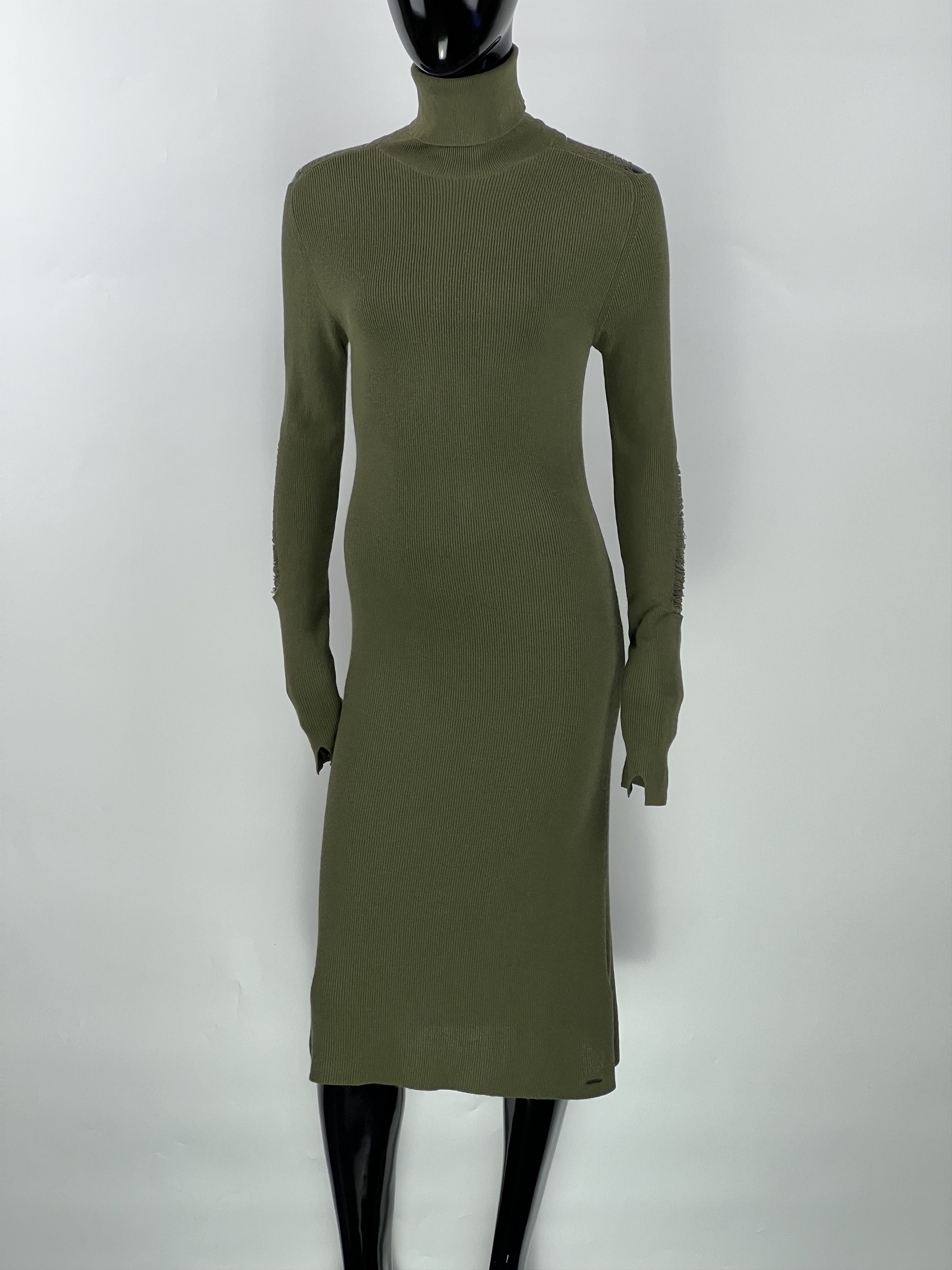 Diesel Diesel Ribbed Long Sleeve Turtleneck Midi Dress Size L Size L / US 10 / IT 46 - 2 Thumbnail