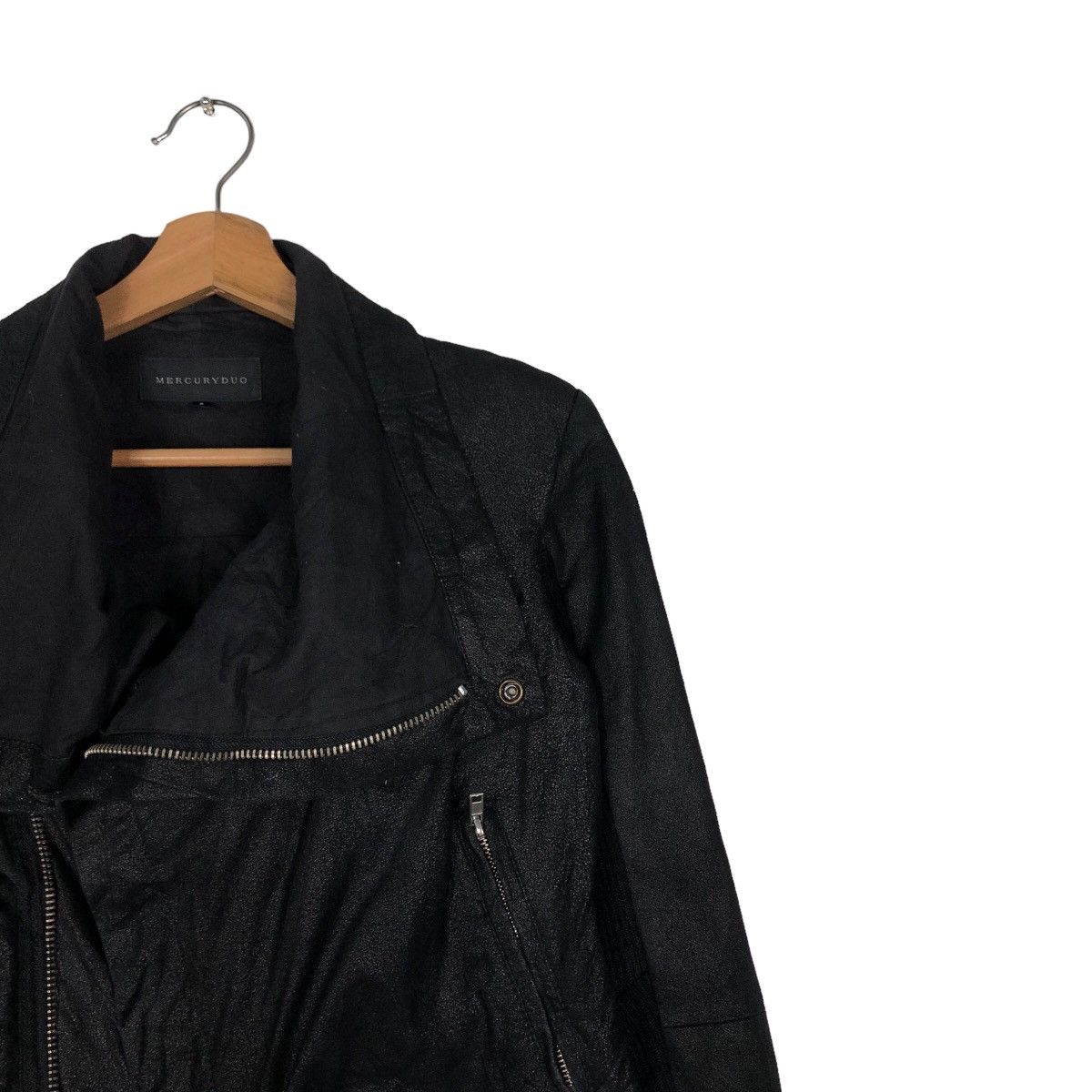 Japanese Brand 🔥Cropped Biker Jacket Bondage Mercuryduo Double Collar Size S / US 4 / IT 40 - 6 Thumbnail