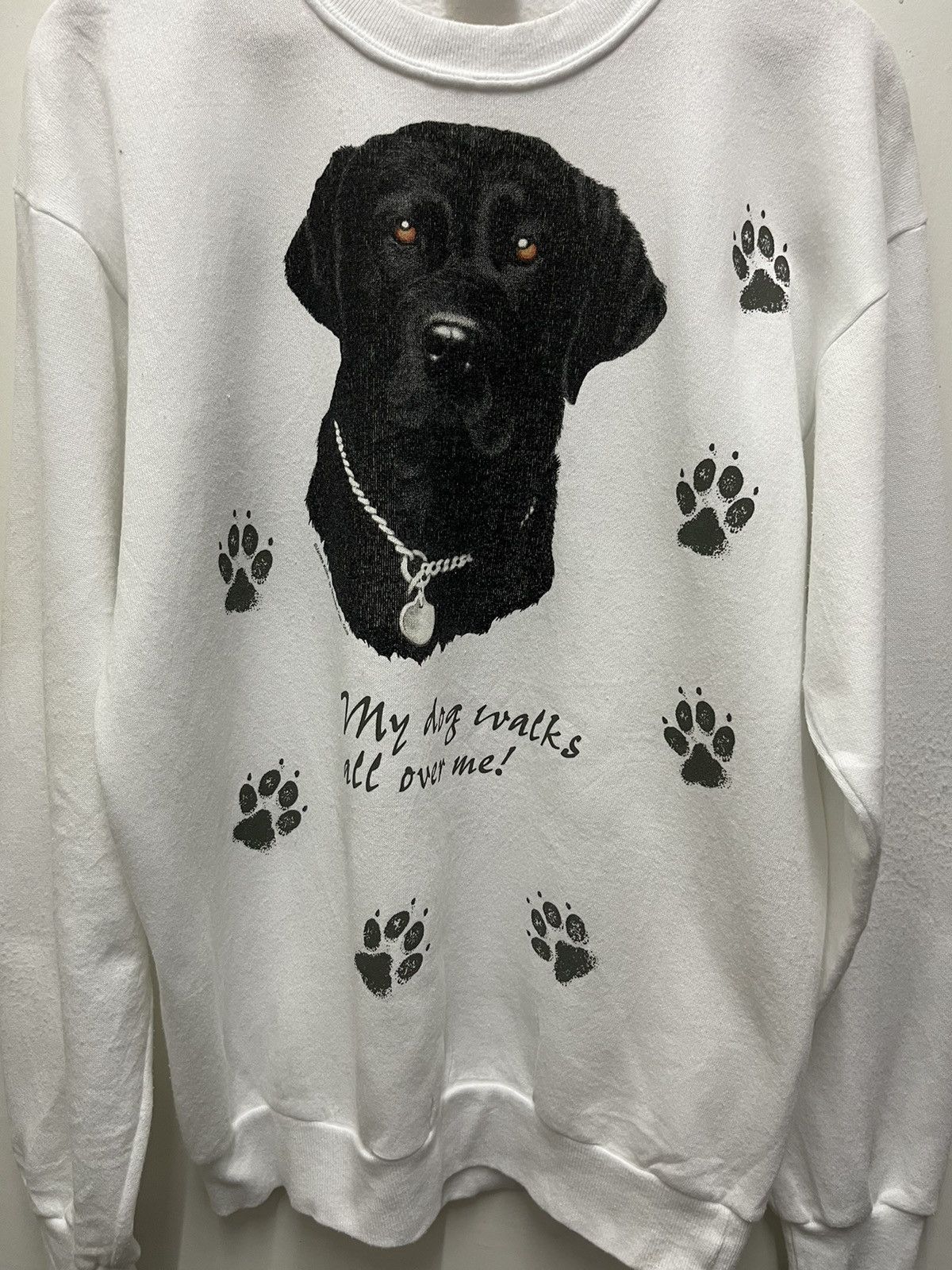 Vintage Vintage 90s James Kitten Art Dog Pullover Size US L / EU 52-54 / 3 - 3 Thumbnail
