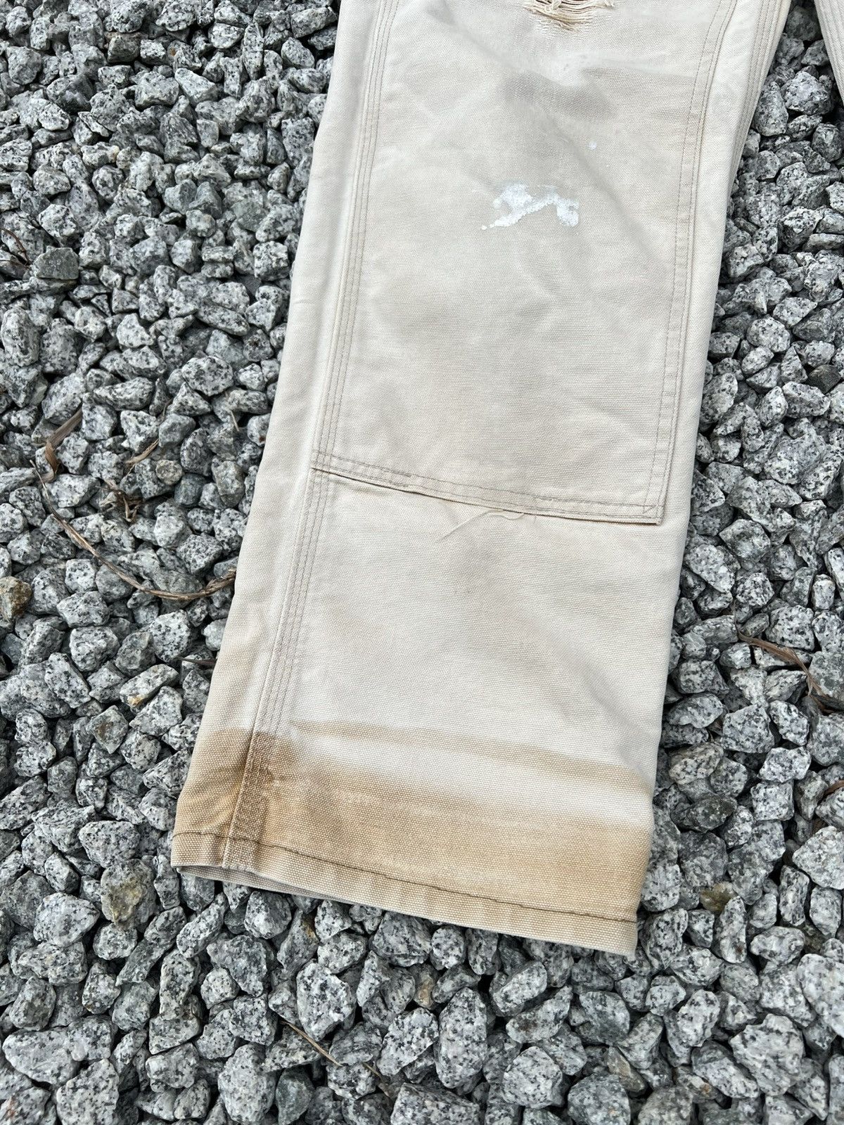 Carhartt Vintage Sun Faded Carhartt Double Knee Distress Denim#USA Size US 30 / EU 46 - 3 Thumbnail