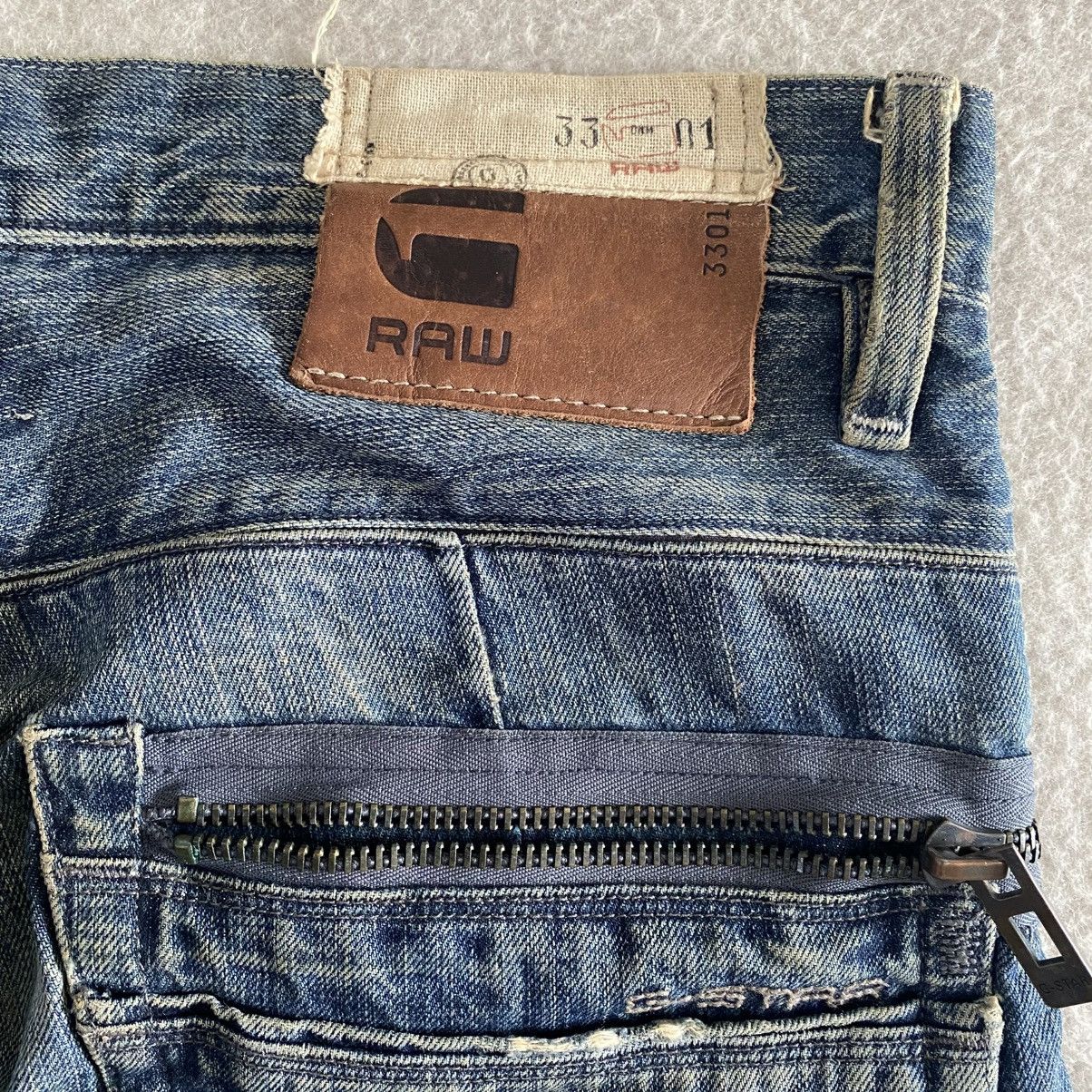 If Six Was Nine Gstar Raw Distressed Sashiko Repaired Denim w36 Size US 36 / EU 52 - 12 Thumbnail