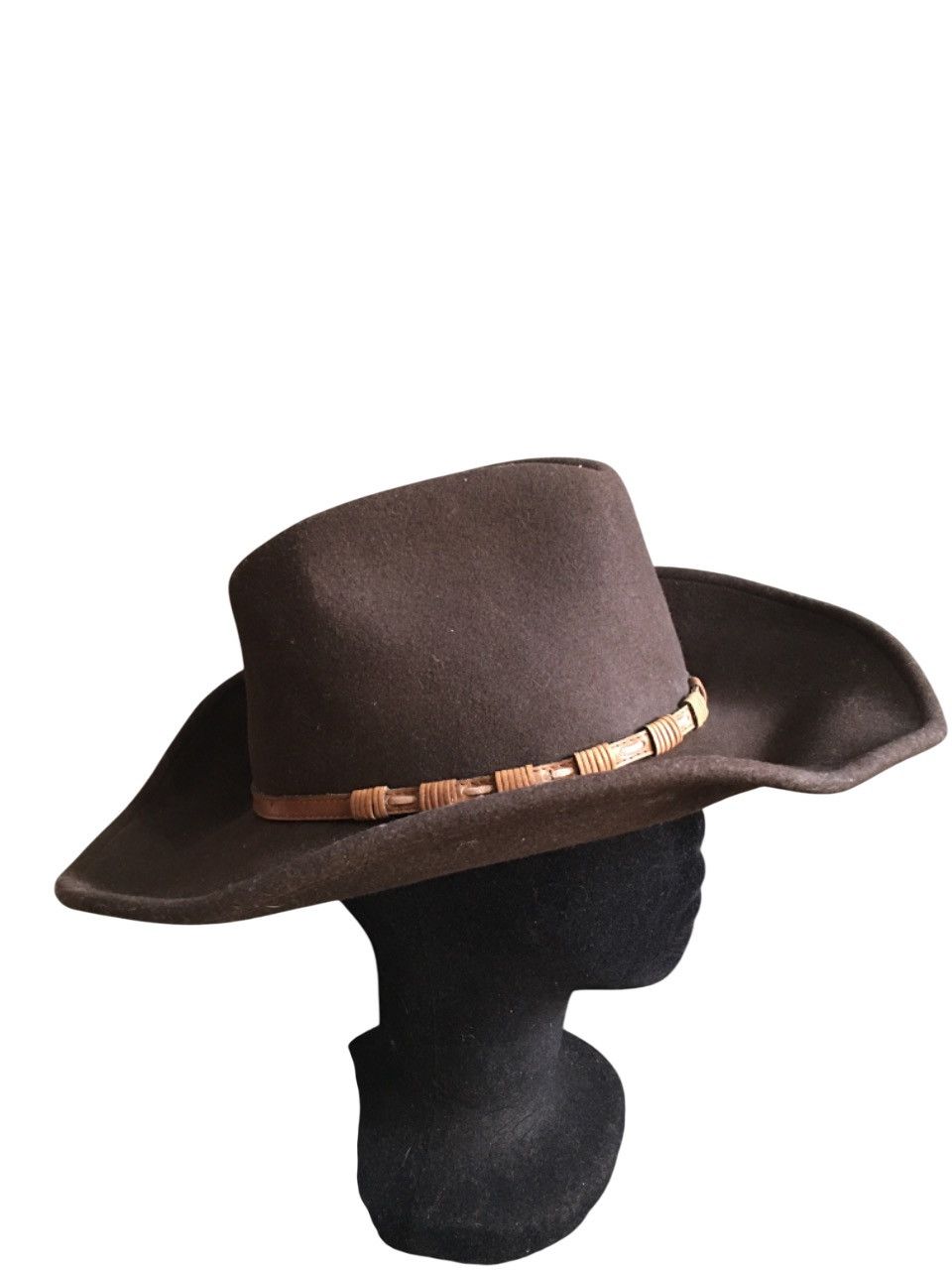 Stetson Stetson Vintage Keeline Brown Wool Cowboy Hat Size S/55 cm Size ONE SIZE - 6 Thumbnail