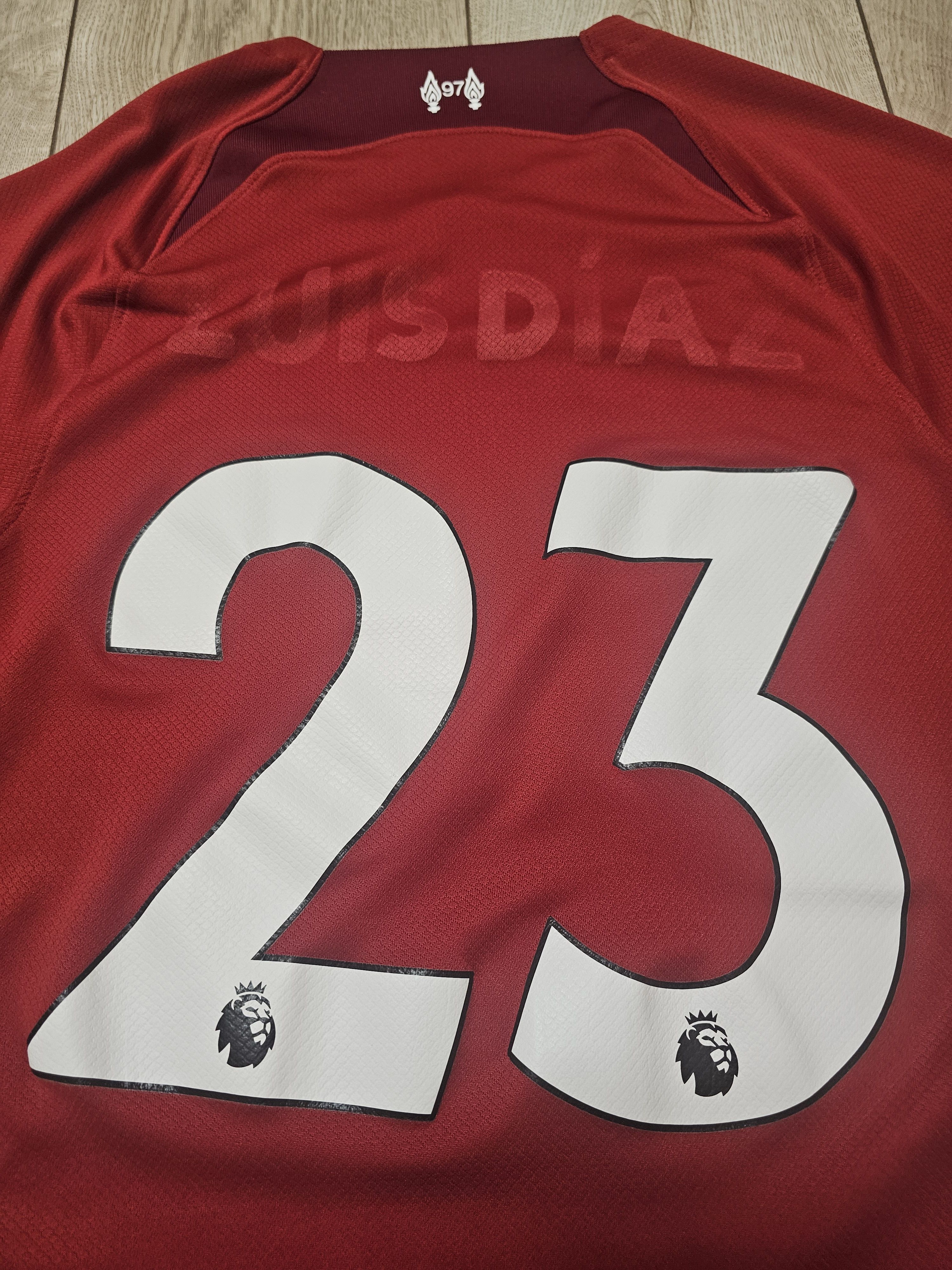 Nike LIVERPOOL 2022 2023 HOME DIAZ FOOTBALL SOCCER JERSEY Size US XS / EU 42 / 0 - 5 Thumbnail