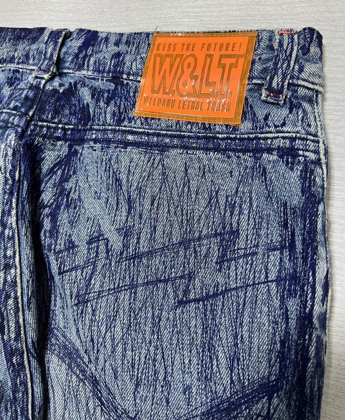 Walter Van Beirendonck W&LT Archives - A/W 1997 - Pen Graffiti Denim Jeans Size US 28 / EU 44 - 12 Thumbnail