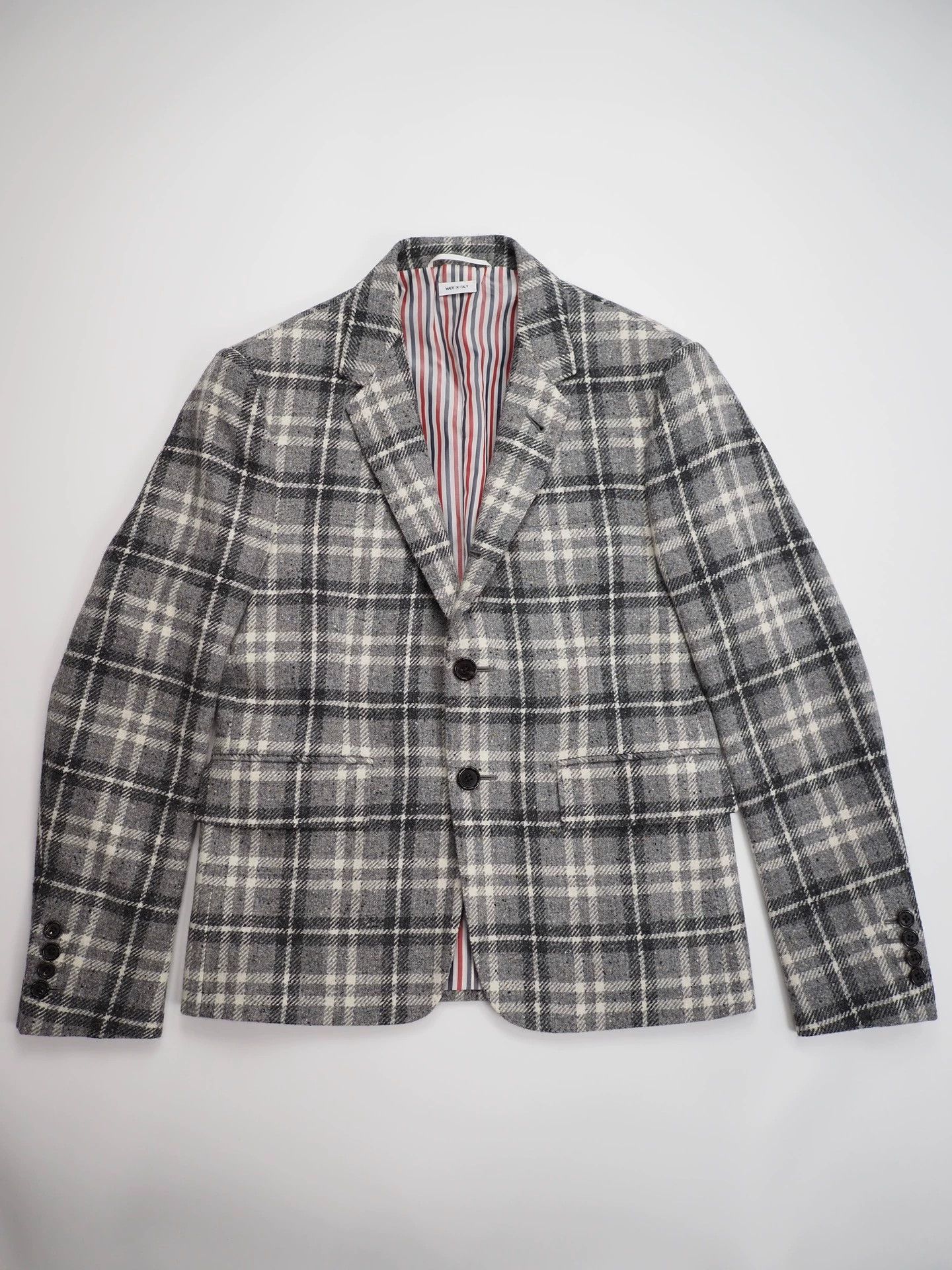 Thom Browne Dachshund Embroidered Plaid Blazer Size 36R - 1 Thumbnail