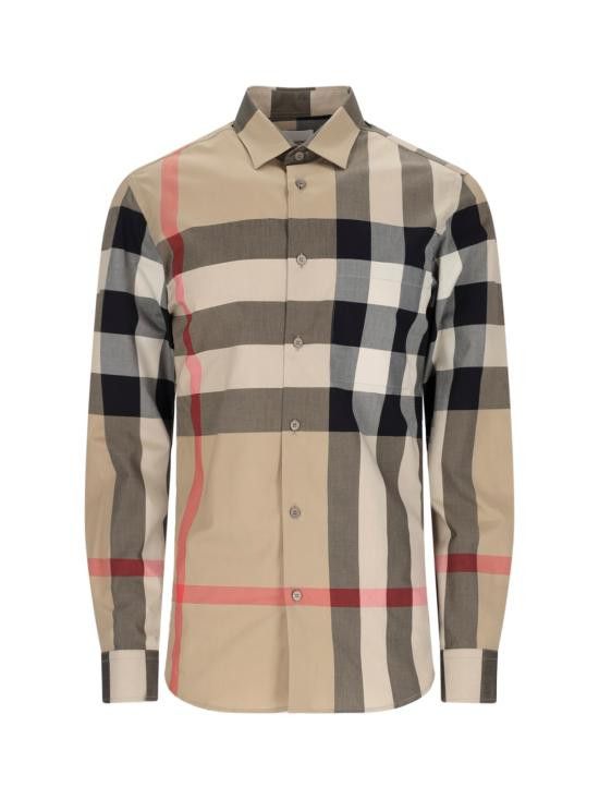 Burberry BURBERRY Men Long Tops 8071445 A7028 Beige Size US L / EU 52-54 / 3 - 1 Thumbnail