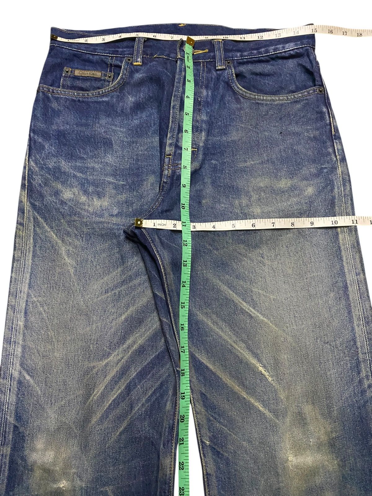 Calvin Klein 205W39NYC Vintage Calvin Klein Mud Wash Distressed Loose Jeans Size US 30 / EU 46 - 10 Thumbnail