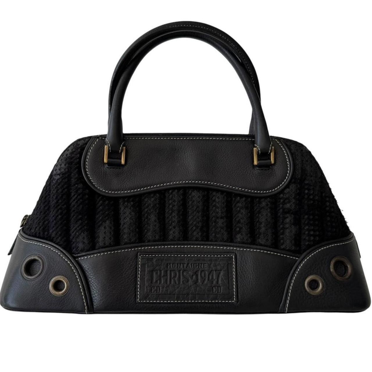 Dior Christian Dior Cadillac Handbag Black Leather Bag Size ONE SIZE - 1 Thumbnail