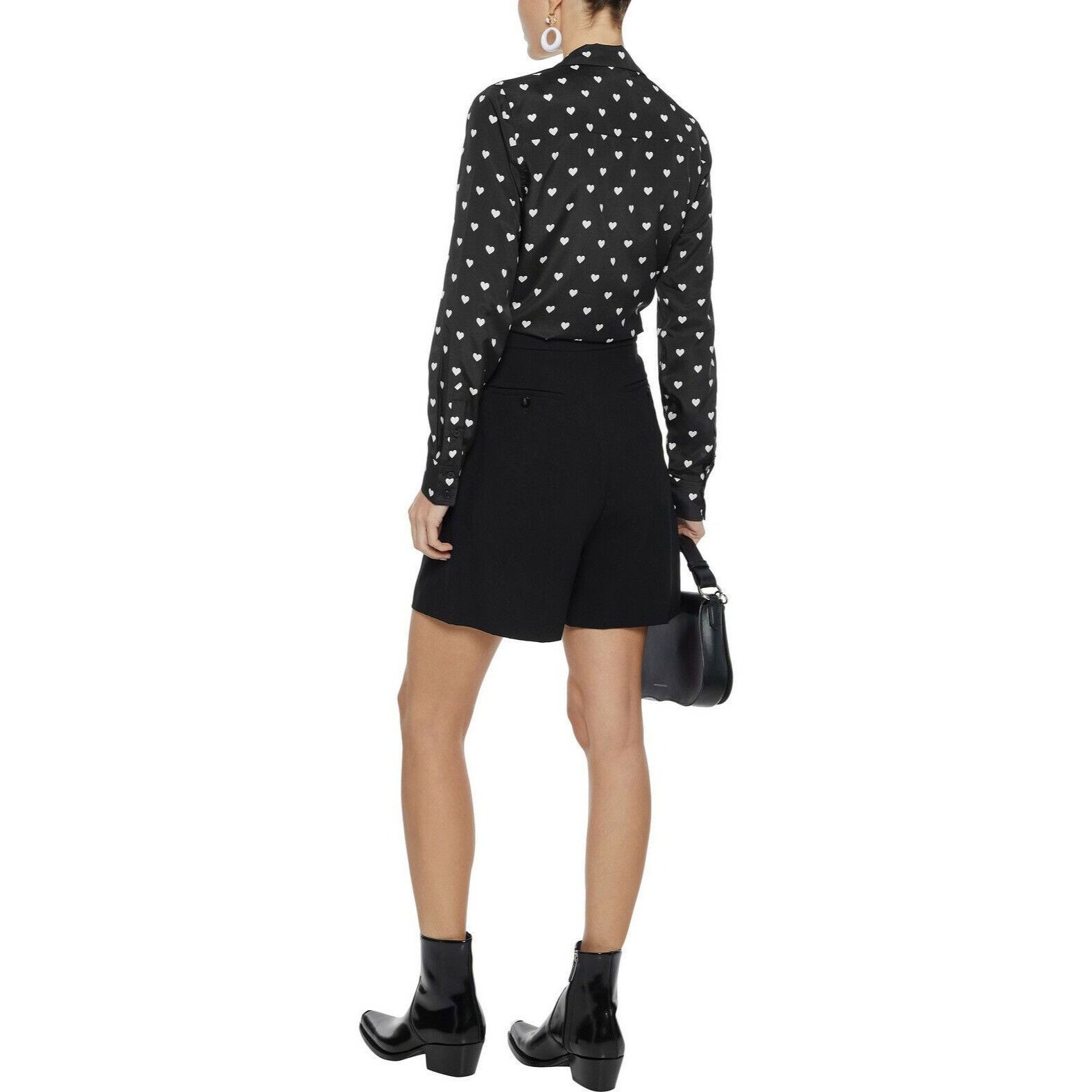 Equipment Equipment Adalyn Black Heart Print Button-Up Shirt Size S / US 4 / IT 40 - 8 Thumbnail