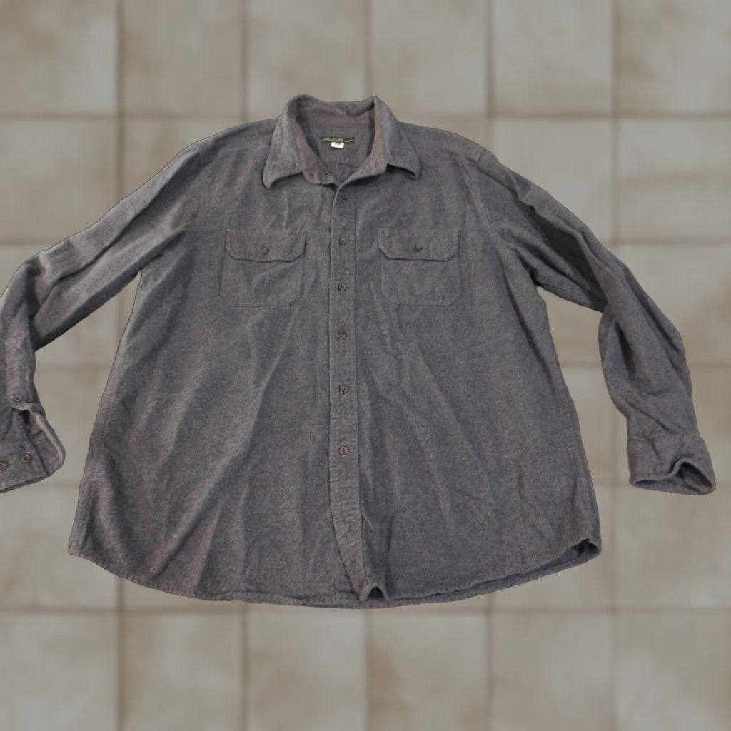 Eddie Bauer VINTAGE Eddie Bauer Shirt Men XL Gray Plaid Button-Up 90s Retro Casual Long Sleeve Cotton Flannel Button-Down Collar Mens Size US XL / EU 56 / 4 - 1 Thumbnail