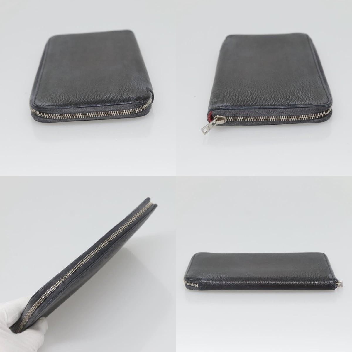 Hermes Hermes Long Wallet Leather Navy Size ONE SIZE - 3 Thumbnail