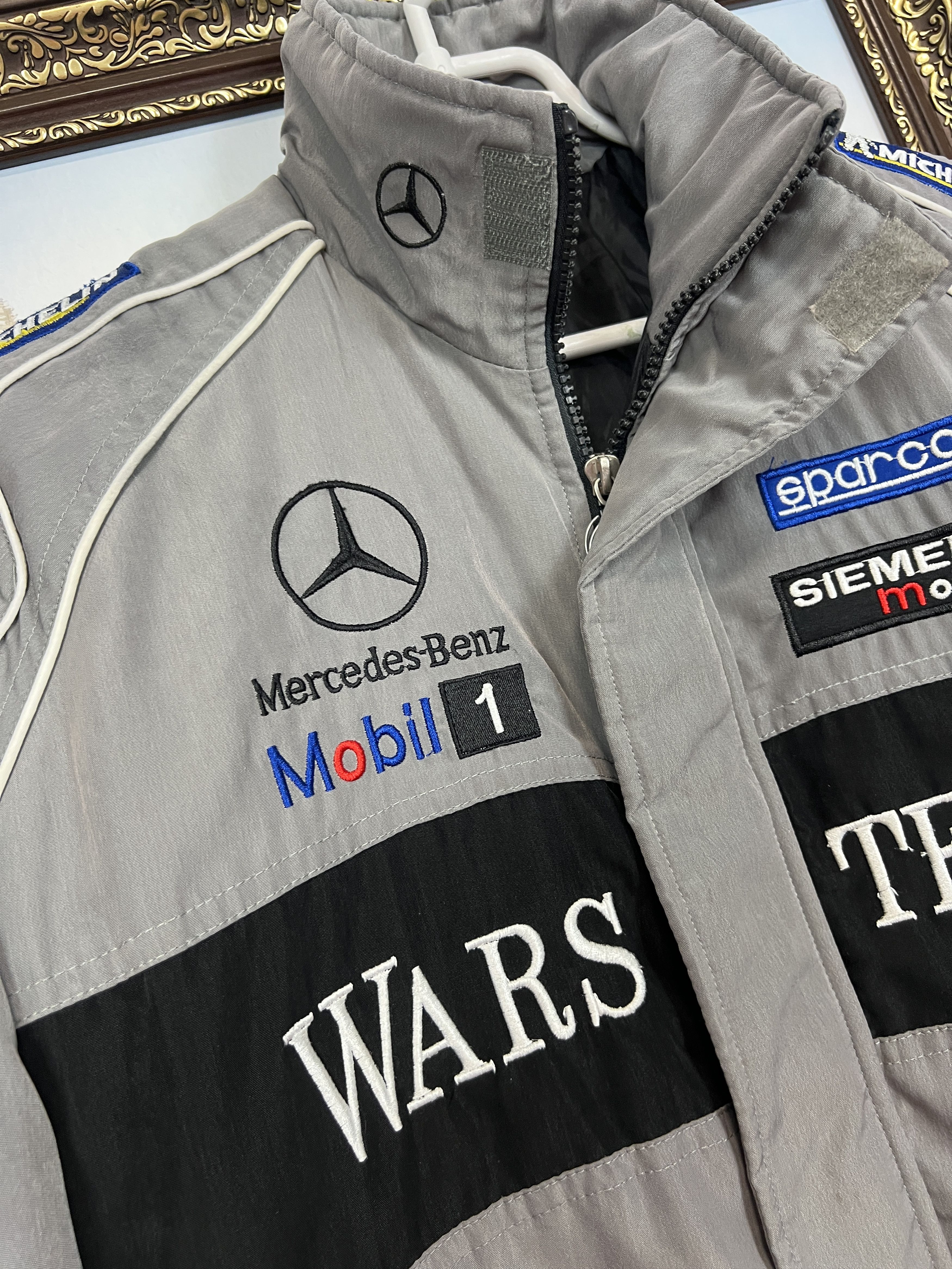 Mercedes-Benz Vintage Mercedes Benz Racing Formula 1 Bomber Warsteiner Size XS / US 0-2 / IT 36-38 - 4 Thumbnail