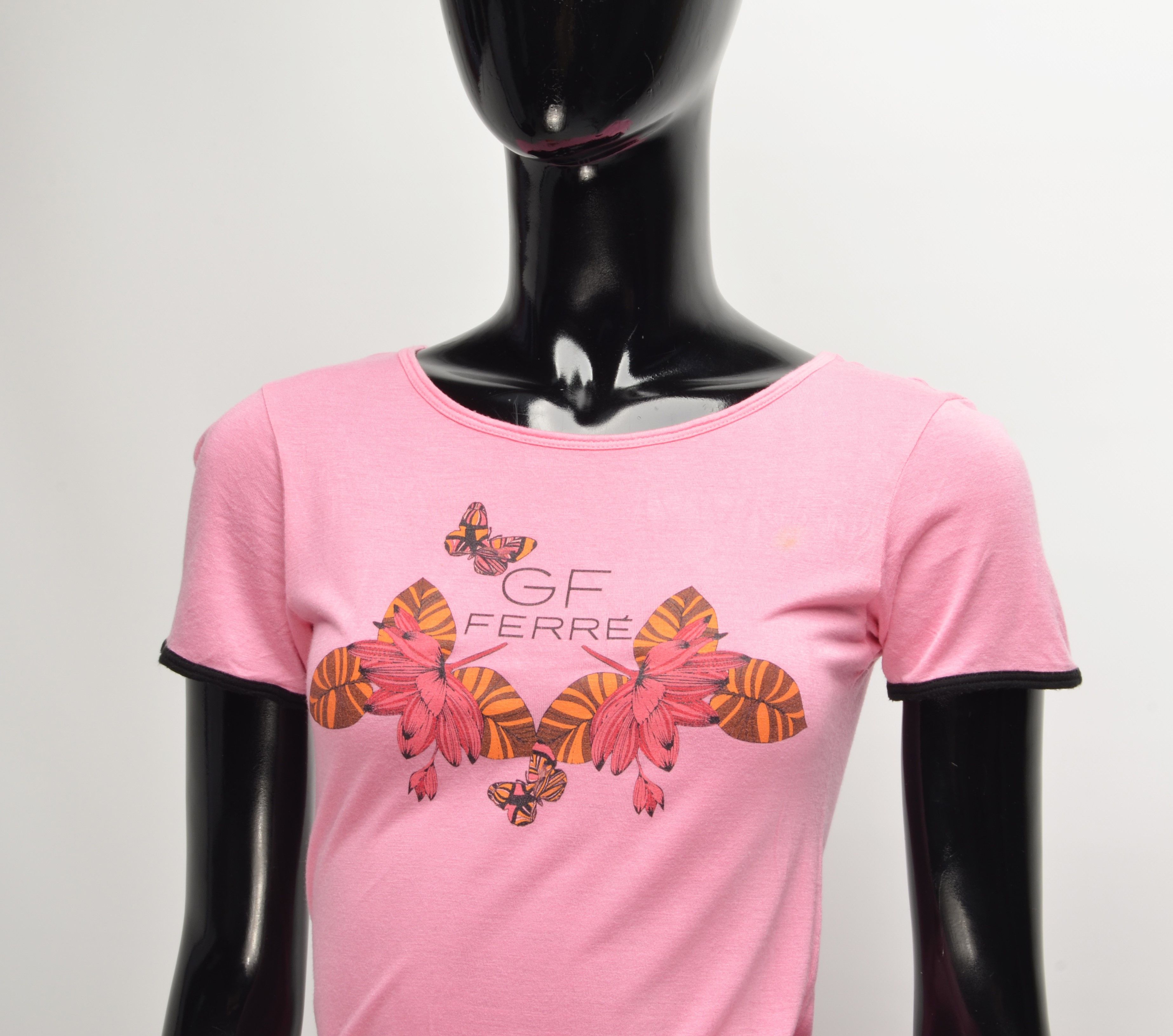 Gianfranco Ferre × Vintage Gianfranco Ferre Beachwear Vintage Y2K Butterfly Print Top Size M / US 6-8 / IT 42-44 - 2 Thumbnail