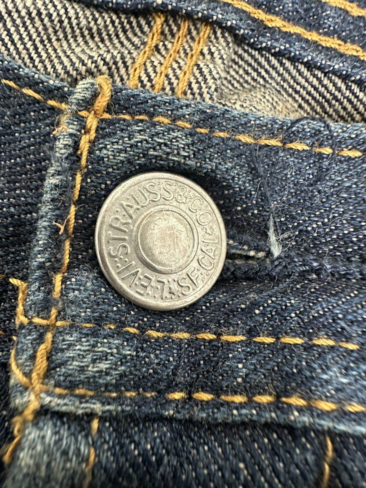 Levi's × Vintage Levi’s- Vintage 501 Buckley Back Indigo Big E Selvedge Jeans Size US 32 / EU 48 - 7 Thumbnail