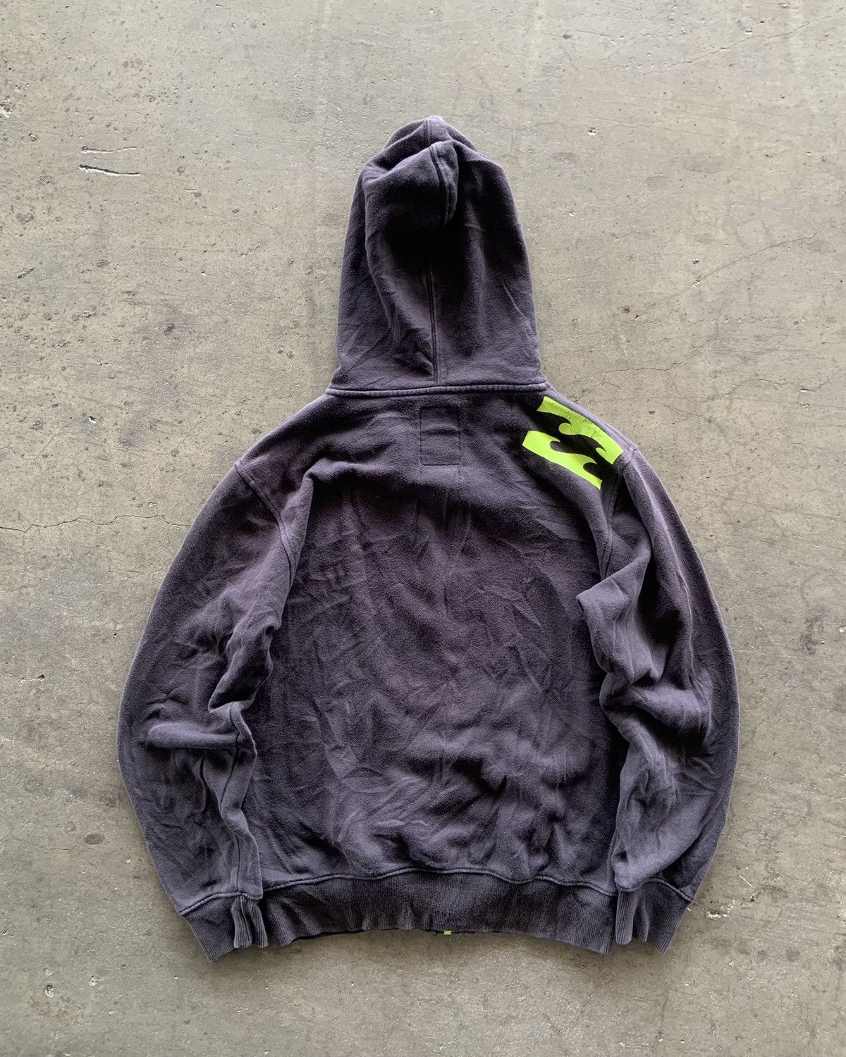 Billabong × Japanese Brand × Vintage 2000s Billabong Faded Black Full Zip Up Hoodie Size US M / EU 48-50 / 2 - 7 Thumbnail