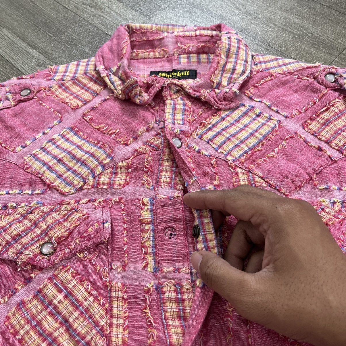Beauty Beast 2000s Shinehill Patchwork Plaid Western Distressed Vtg Style Size US M / EU 48-50 / 2 - 4 Thumbnail