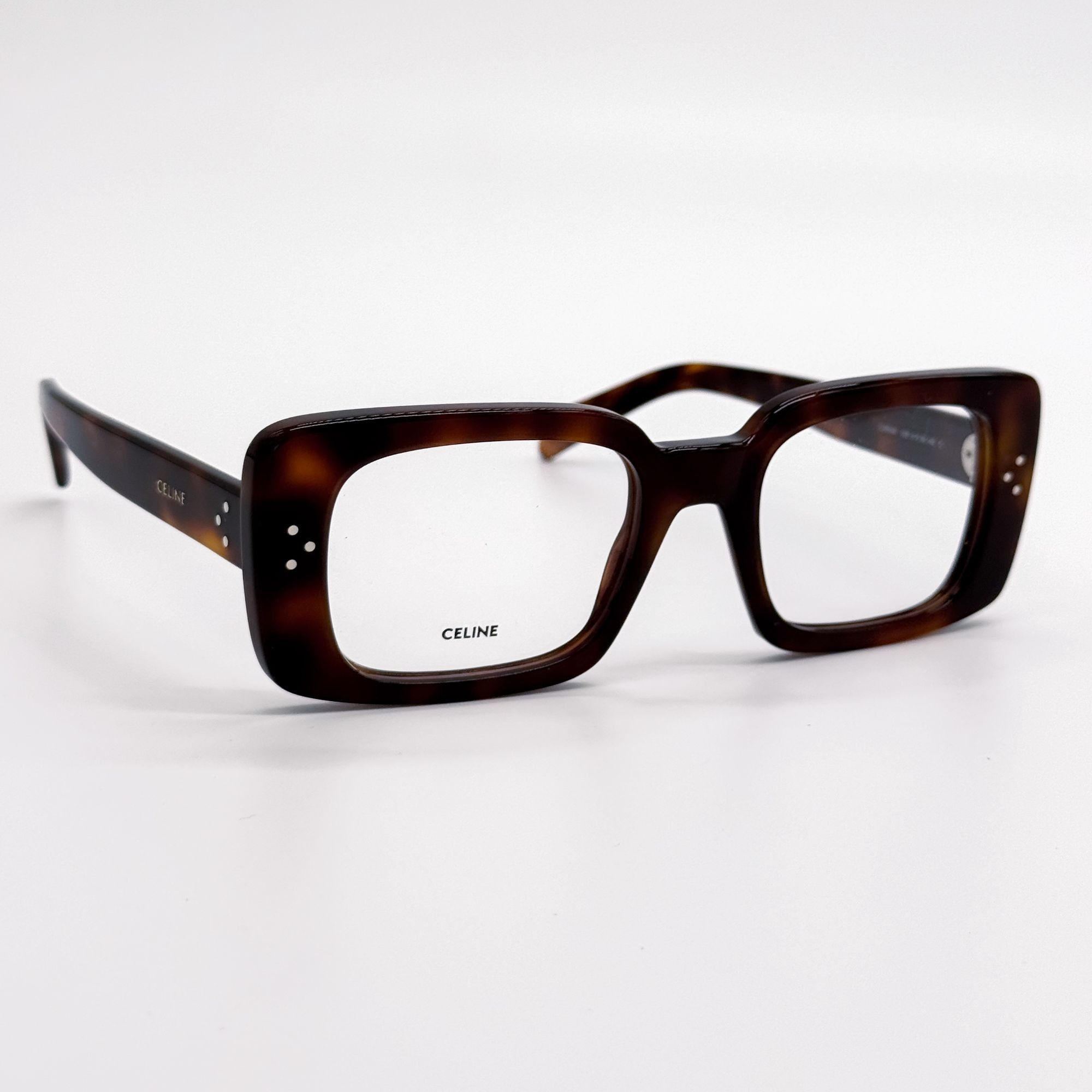 Celine NEW CL50163I 053, SQUARE HAVANA BROWN WOMEN EYEGLASSES CELIN Size ONE SIZE - 4 Thumbnail