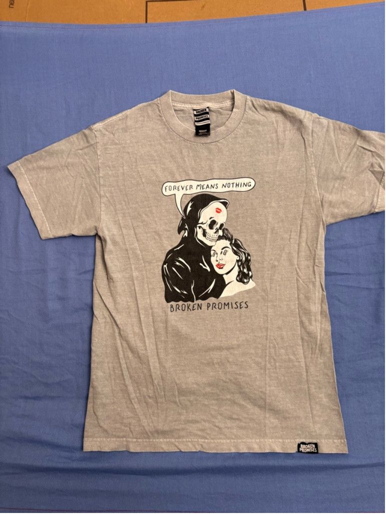 Broken Promises Co. Men's Broken Promises Graphic T-Shirt Medium Gray Size US M / EU 48-50 / 2 - 1 Thumbnail