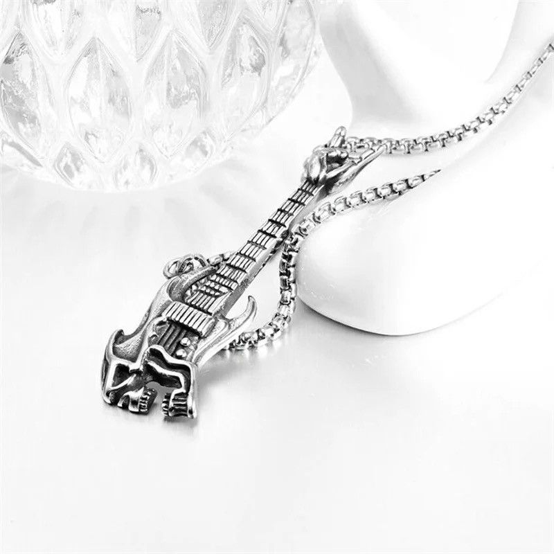 Other Skeleton Bass Guitar Gesture Necklace Size ONE SIZE - 5 Thumbnail