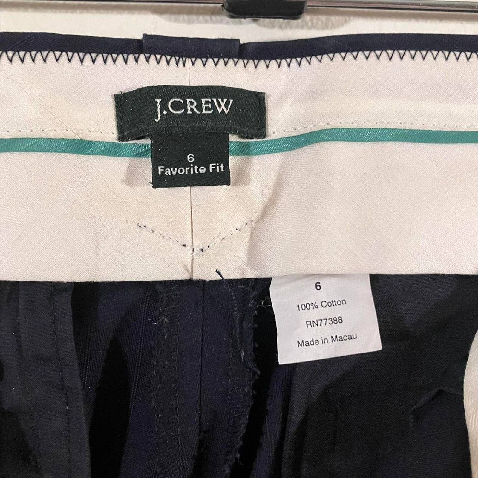J.Crew J. Crew Favorite Fit Navy Blue Pinstripe Slack Pants Size 28" / US 6 / IT 42 - 1 Thumbnail