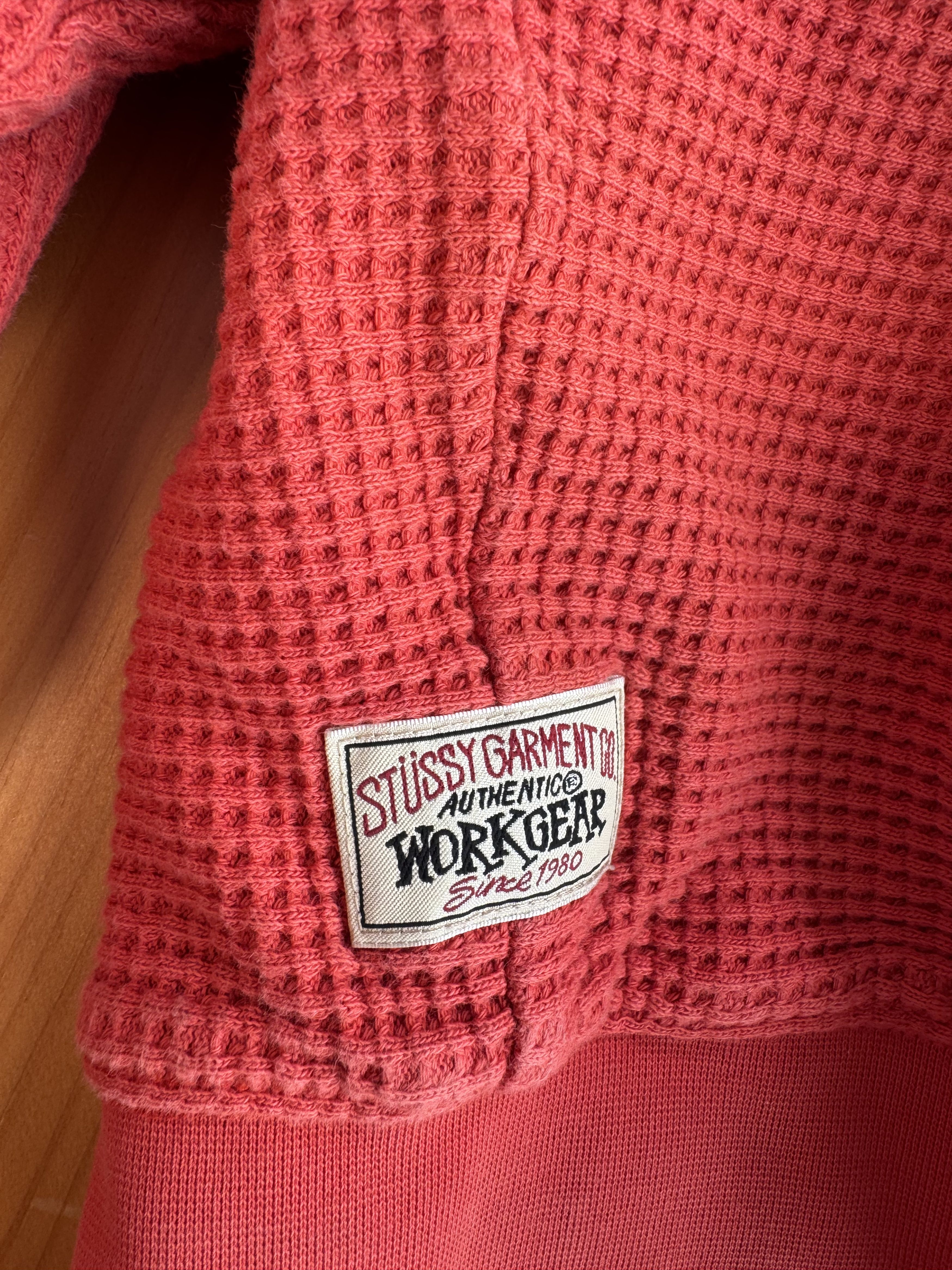 Stussy Stussy Double Layer Waffle Hoodie WORK Size US L / EU 52-54 / 3 - 11 Thumbnail
