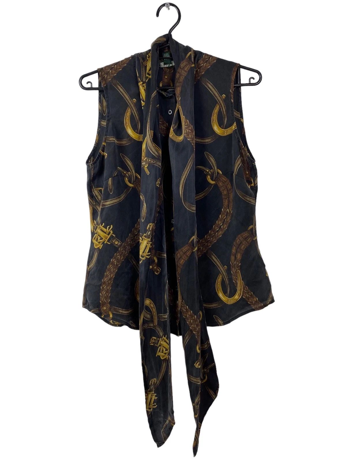Lauren Ralph Lauren Ptinted Silk Blouse Sleeveless size 6
