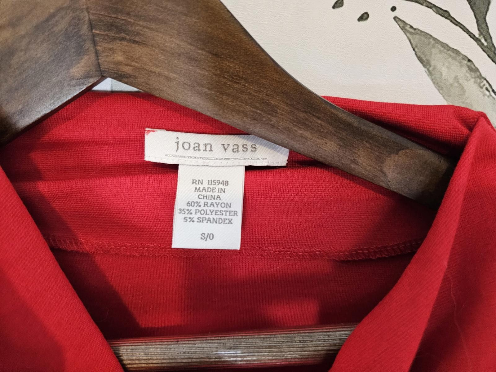 Other Joan Vass Dress Red Womens Size S Spandex Form Fitting Size S / US 4 / IT 40 - 2 Thumbnail