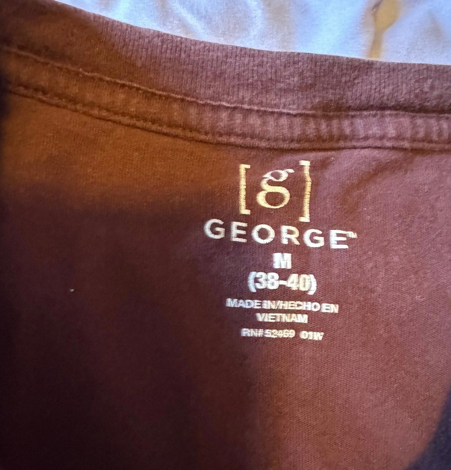 George George Burgundy Long Sleeve Medium Size US M / EU 48-50 / 2 - 3 Thumbnail