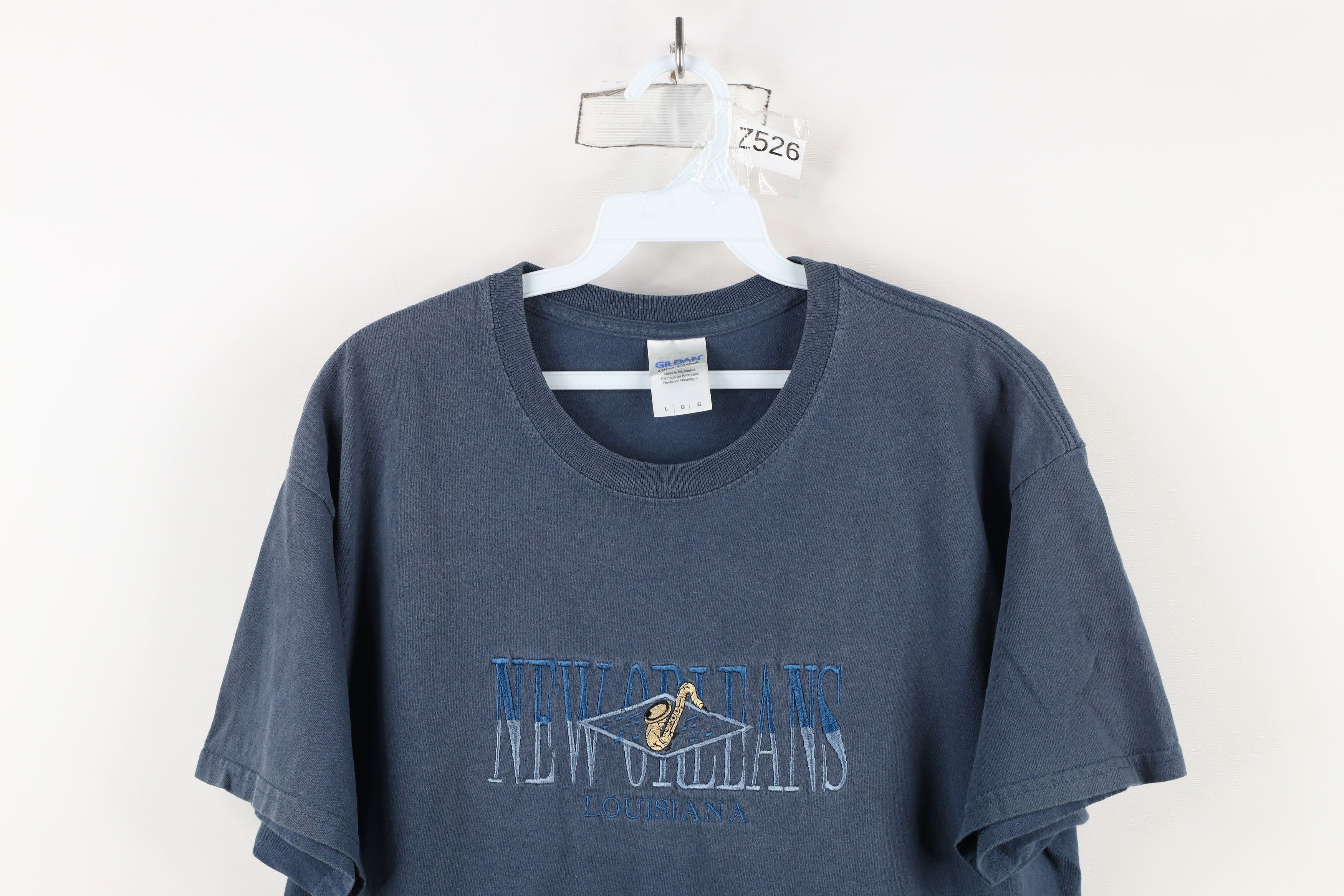Vintage Vintage Y2K Streetwear New Orleans Jazz Saxophone T-Shirt Size US L / EU 52-54 / 3 - 2 Thumbnail
