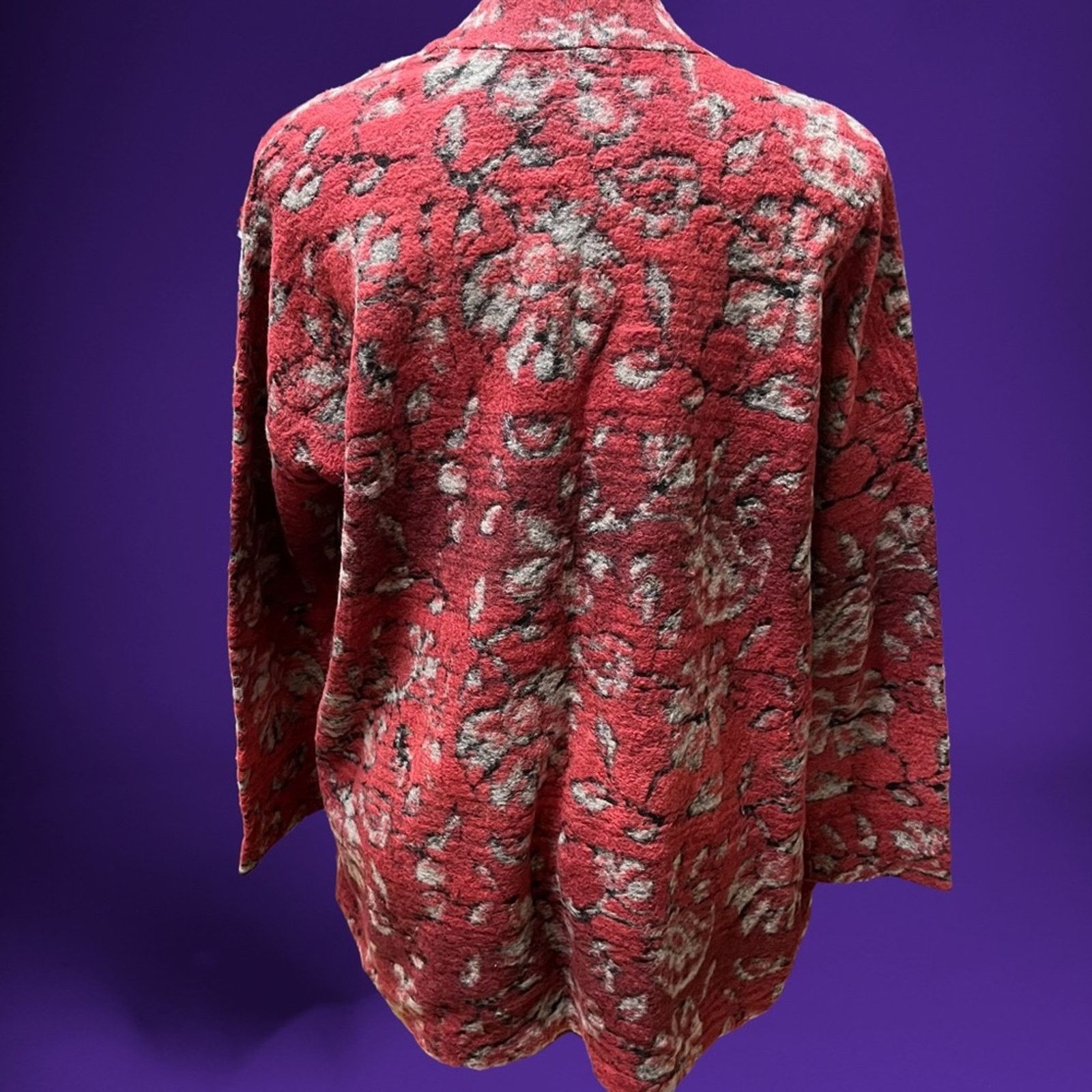 Other Vintage Grandma’s Rug Open Front Cardigan Grannycore Cottage Size L / US 10 / IT 46 - 7 Thumbnail