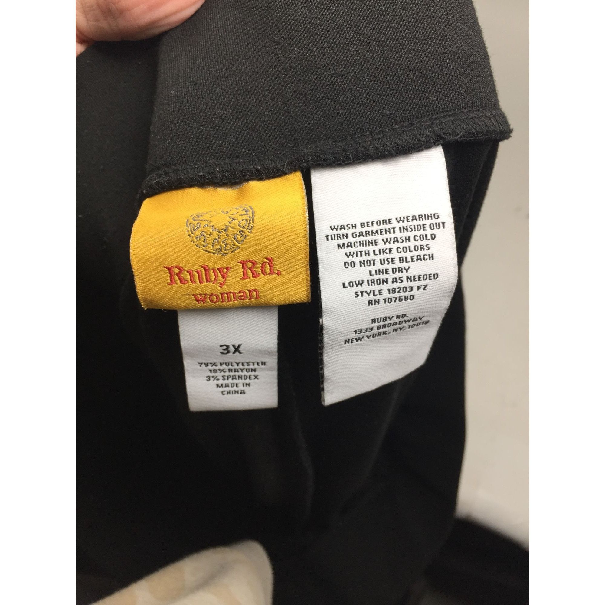 Other Ruby Rd Womens Black Pants Size 3X Size 42" / US 20 - 3 Thumbnail