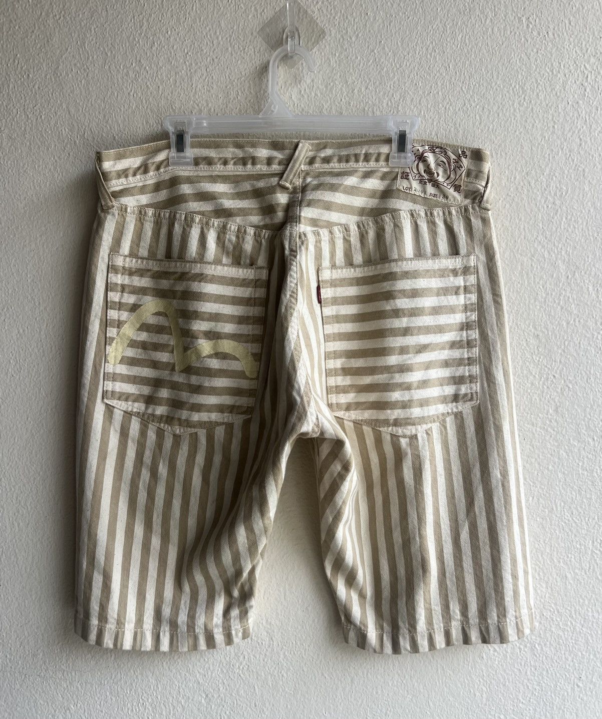 Evisu Dirty Stains Denim Vintage Evisu Stripes Selvedge Short Pant Size US 36 / EU 52 - 3 Thumbnail