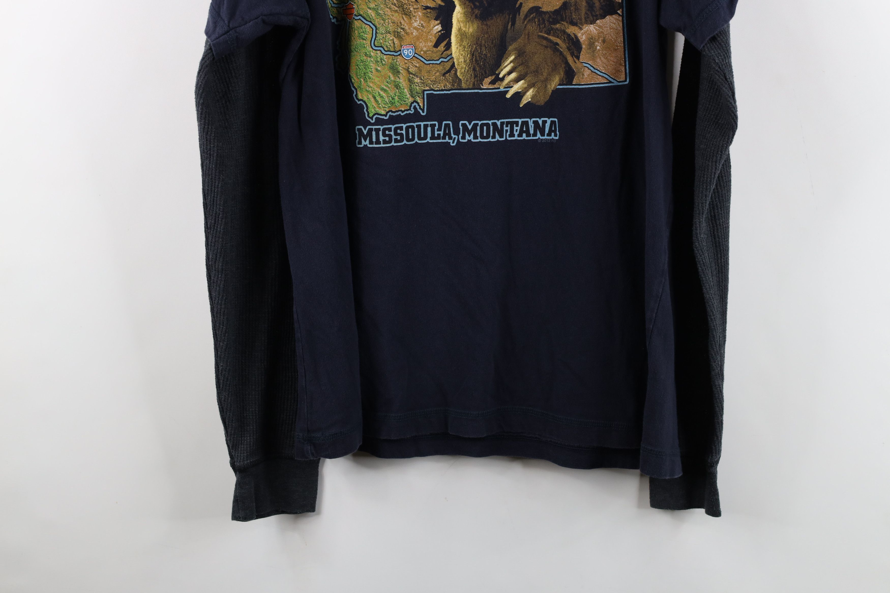 Harley Davidson Vintage Harley Davidson Waffle Knit Long Sleeve T-Shirt Size US L / EU 52-54 / 3 - 14 Thumbnail