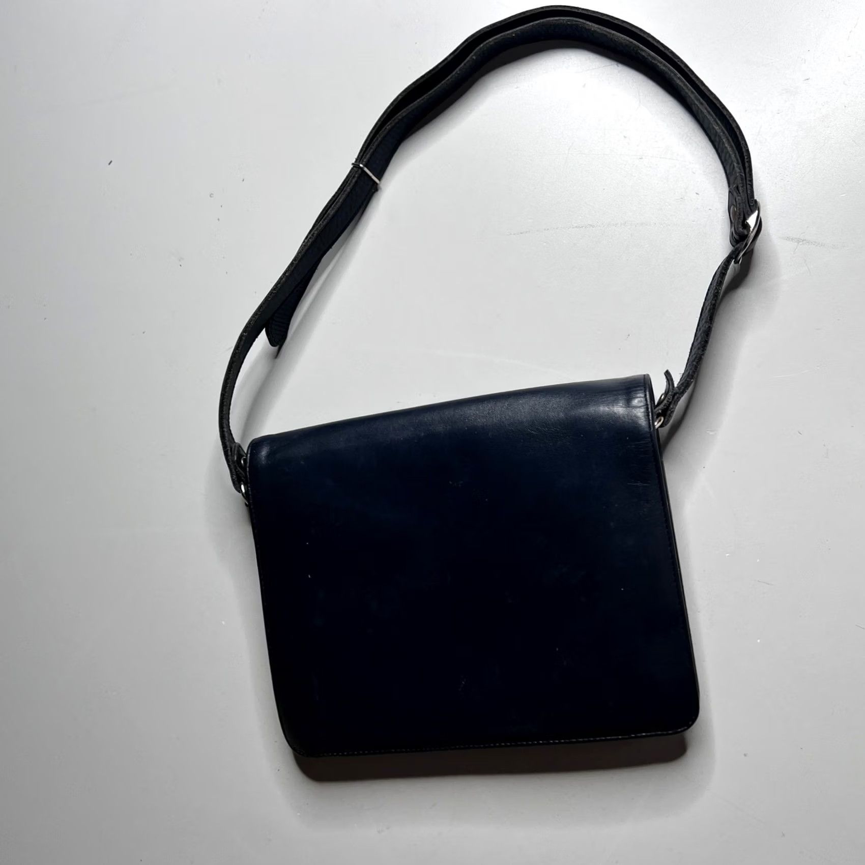 Vintage VINTAGE Jacques Esterel Bag Paris Navy Leather Crossbody French Made Logo Size ONE SIZE - 4 Thumbnail