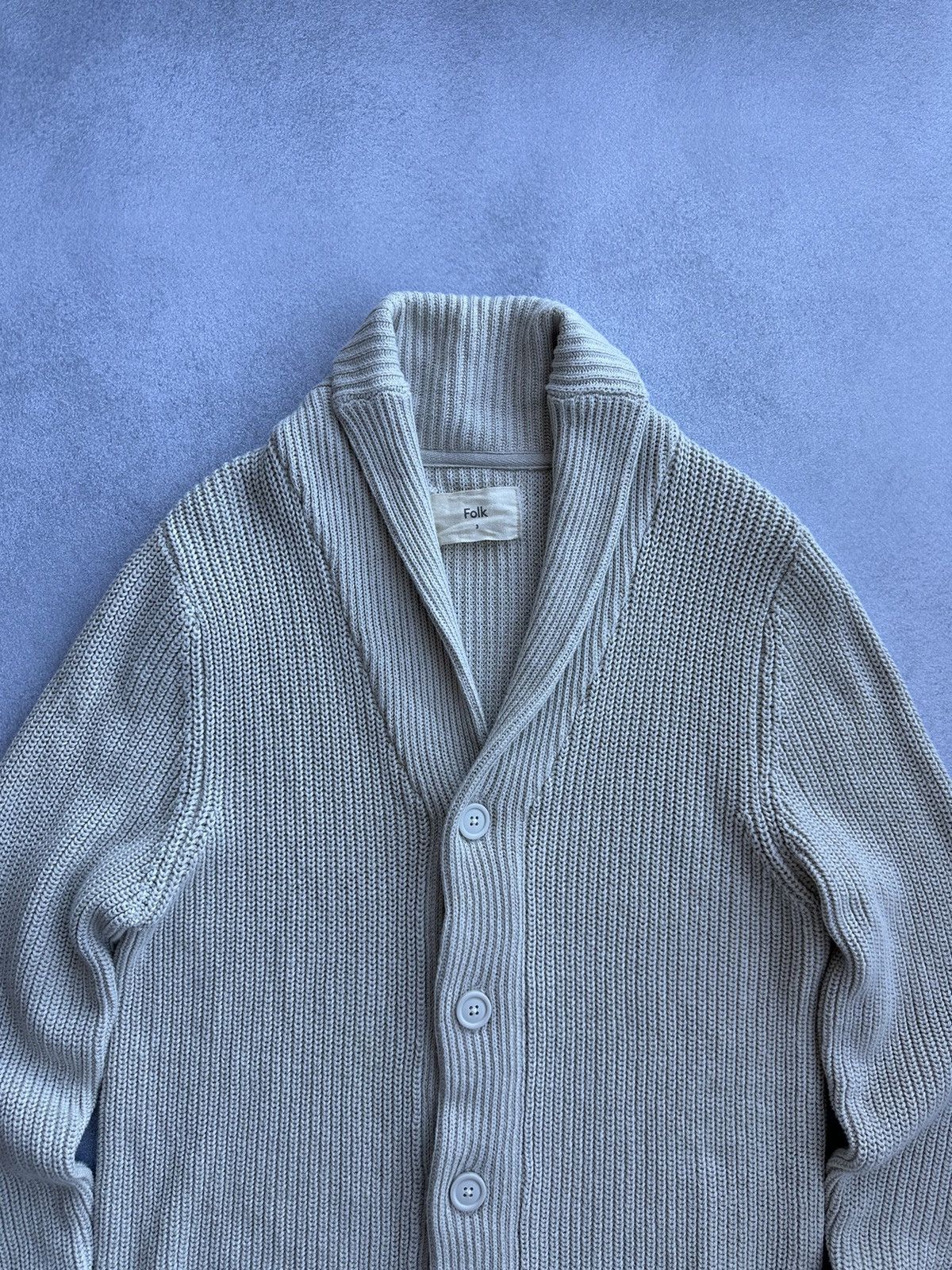 Folk × Vintage Folk Beige Knitted Cardigan Sweater Size US L / EU 52-54 / 3 - 4 Thumbnail