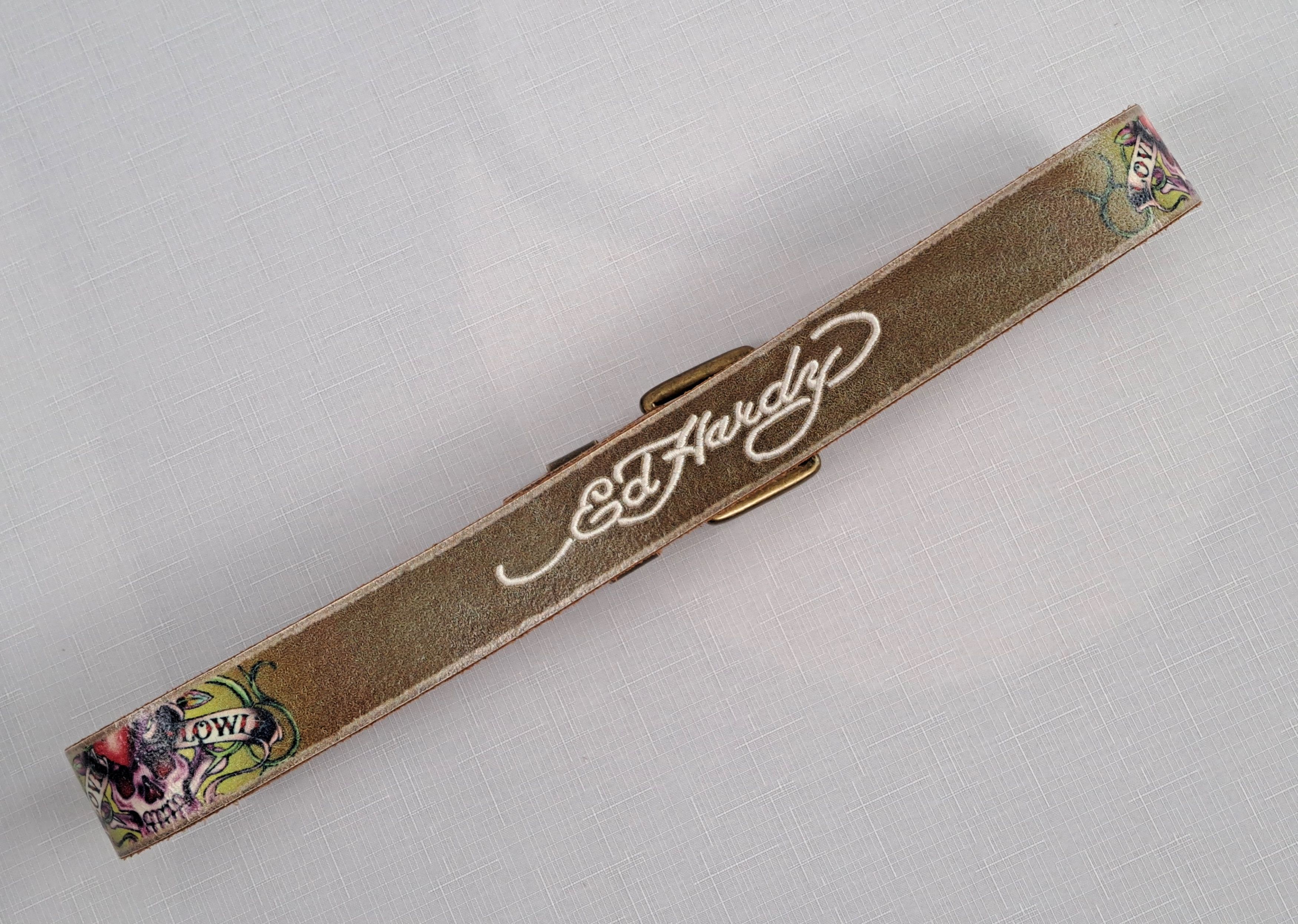 Ed Hardy ED HARDY embroidered leather belt. Size S Size ONE SIZE - 11 Thumbnail
