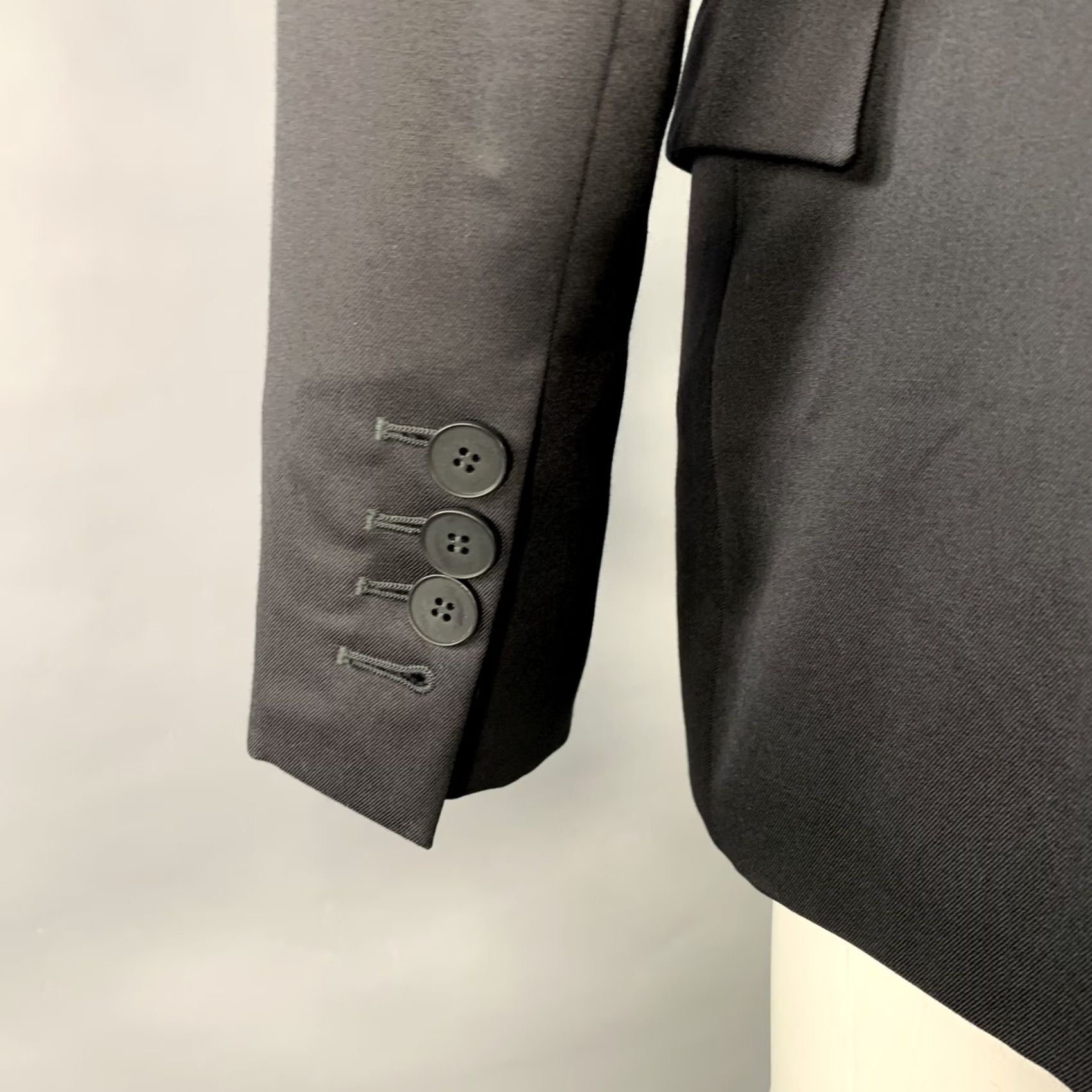 Stella McCartney STELLA McCARTNEY Blazer Jacket Size 4 Black Wool Blend Peak Lapel Single Button Size S / US 4 / IT 40 - 4 Thumbnail