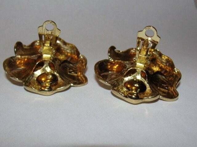 Designer 18 kt Gold Vermeil Sterling Silver Massive Flower Earring Size ONE SIZE - 4 Thumbnail