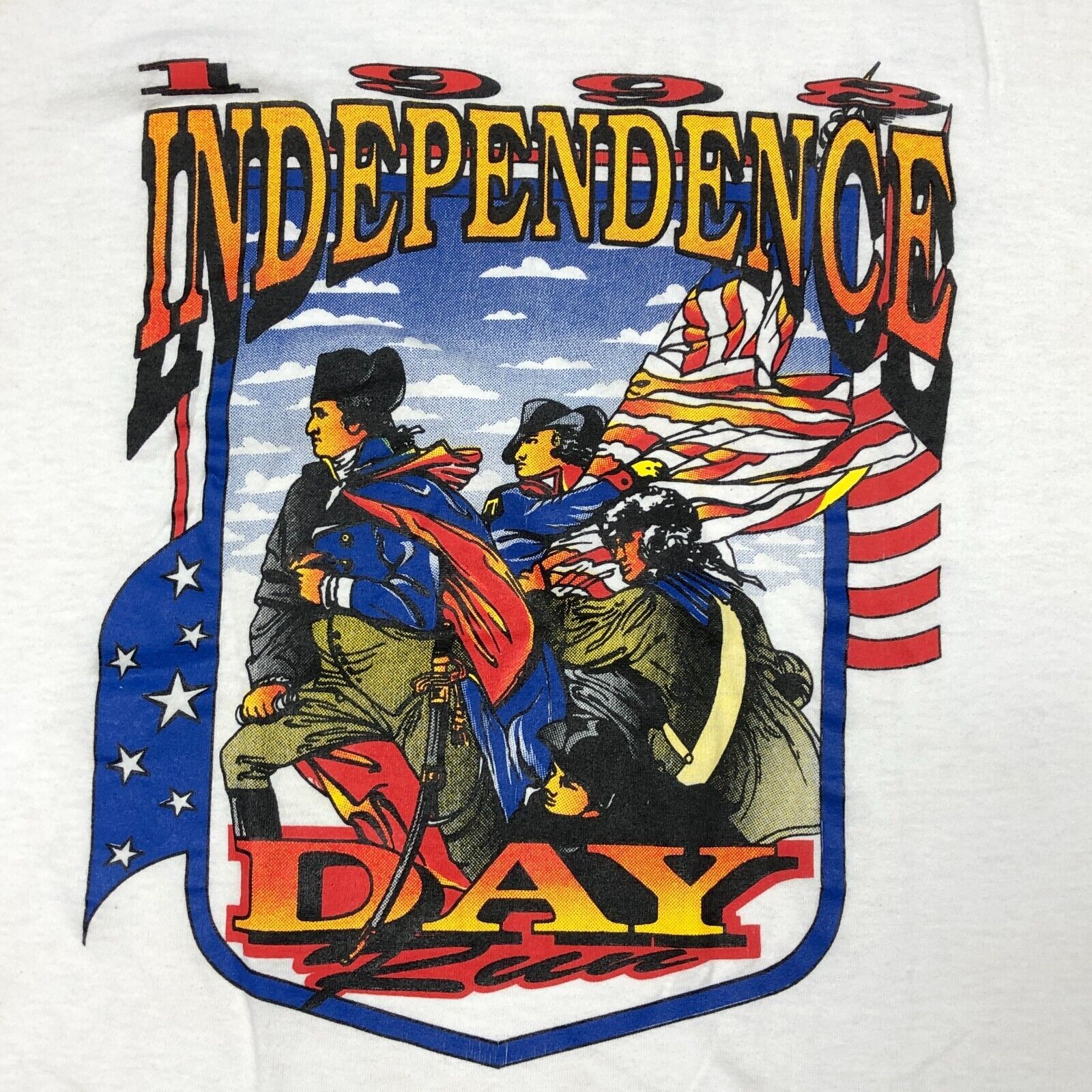 Vintage 1998 Independence Day Run Marathon White T Shirt Size Large Size US L / EU 52-54 / 3 - 2 Thumbnail