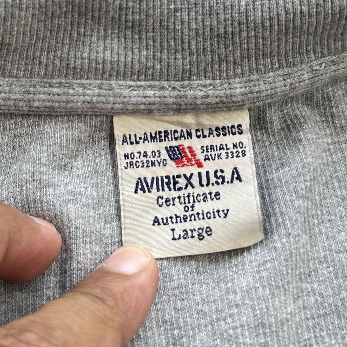Avirex AVIREX USA GREY FULL ZIP MOCK NECK SWEATSHIRT VINTAGE Size US S / EU 44-46 / 1 - 11 Thumbnail