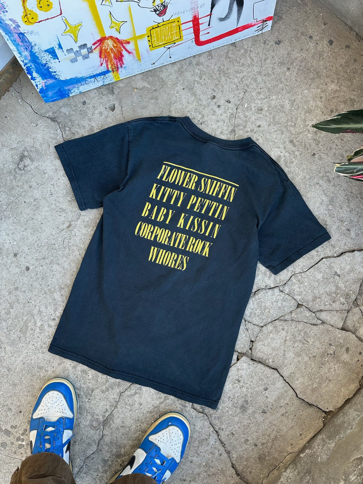 Band Tees Vintage 90s Nirvana Smile Kurt Cobain Black Tee Size US S / EU 44-46 / 1 - 2 Thumbnail