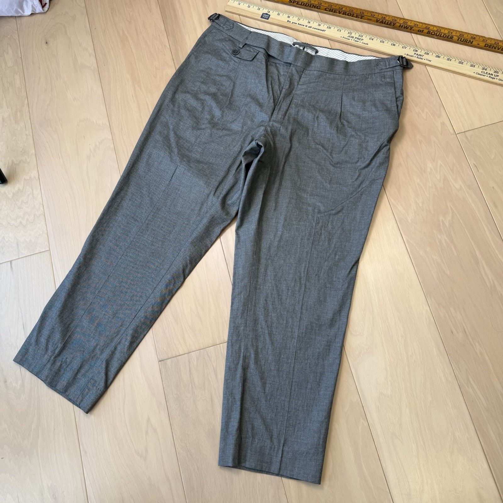 Suitsupply Suit Supply Dress Pants 35 Gray Pleated Made in Italy Size US 35 - 11 Thumbnail