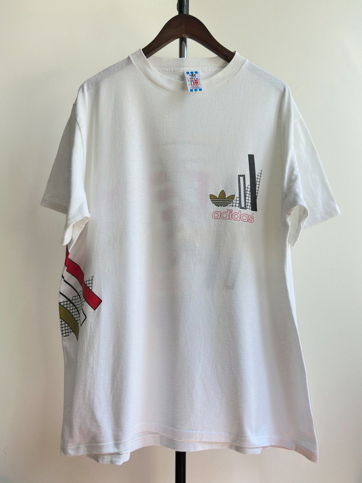 Adidas × Vintage Vintage 90s Adidas Single Stitch Graphic Tee Size US XL / EU 56 / 4 - 2 Thumbnail