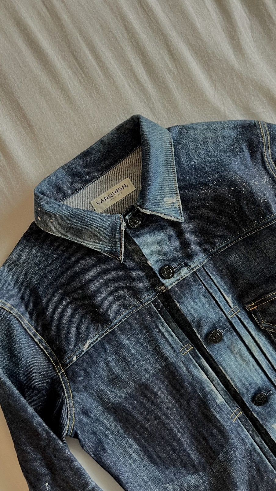 Vanquish Vanquish Painted Denim Jacket (Made in Japan, mid-2010s) Size US M / EU 48-50 / 2 - 2 Thumbnail
