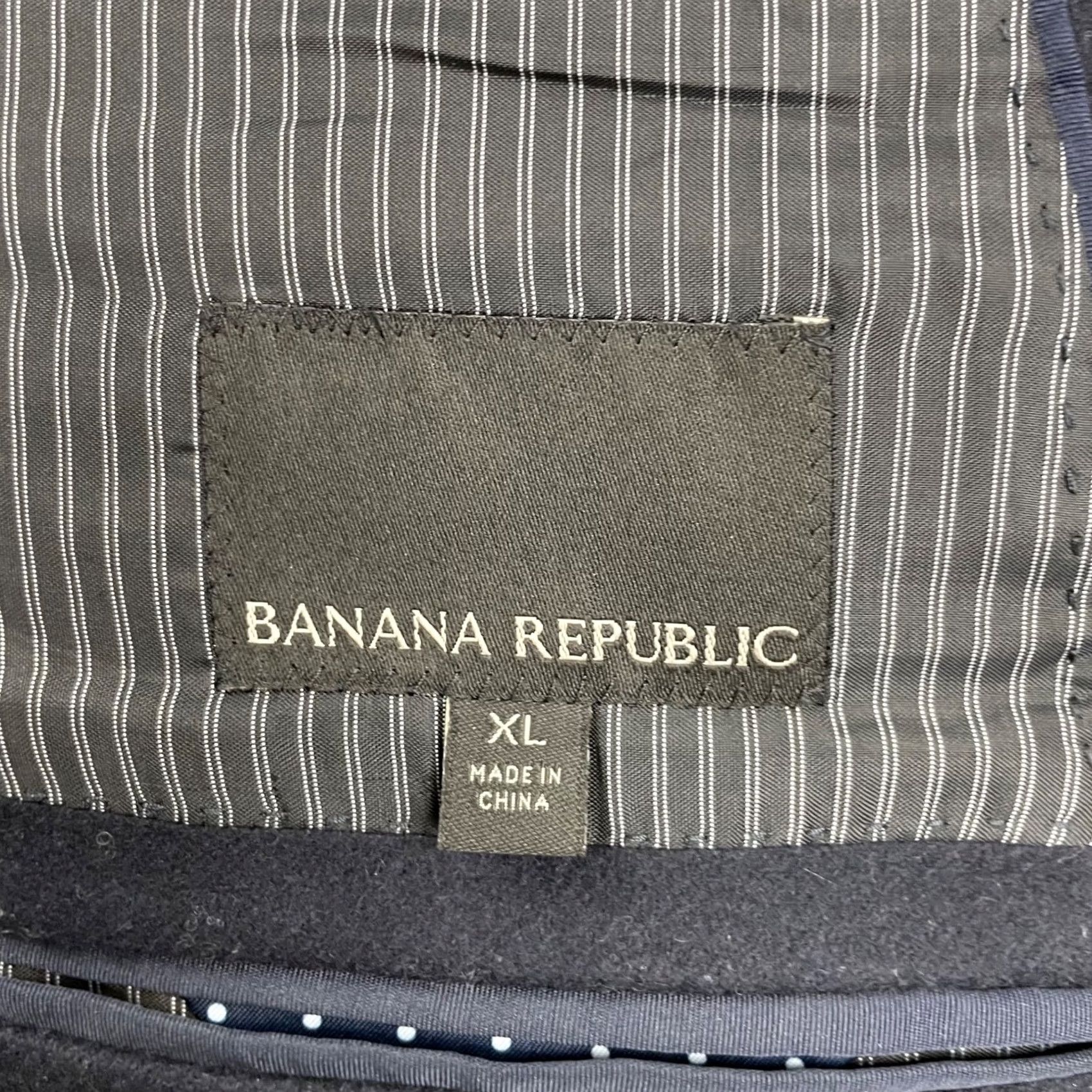Ralph Lauren Banana Republic Men's Wool/Cashmere Trench Coat Navy Blue XL Size US XL / EU 56 / 4 - 5 Thumbnail