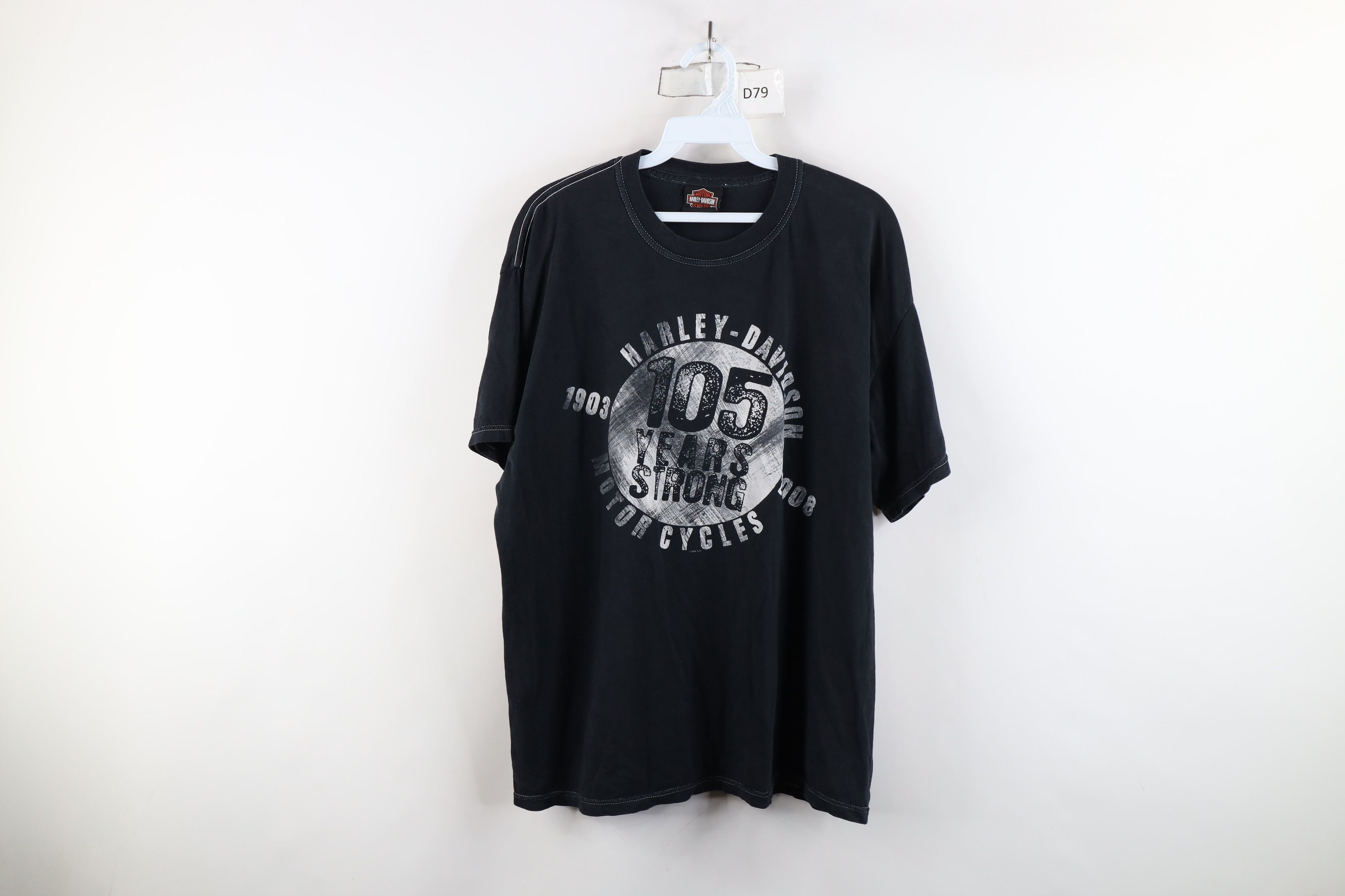 Harley Davidson × Vintage Vintage Y2K Harley Davidson Big Logo T-Shirt Black Size US L / EU 52-54 / 3 - 1 Thumbnail