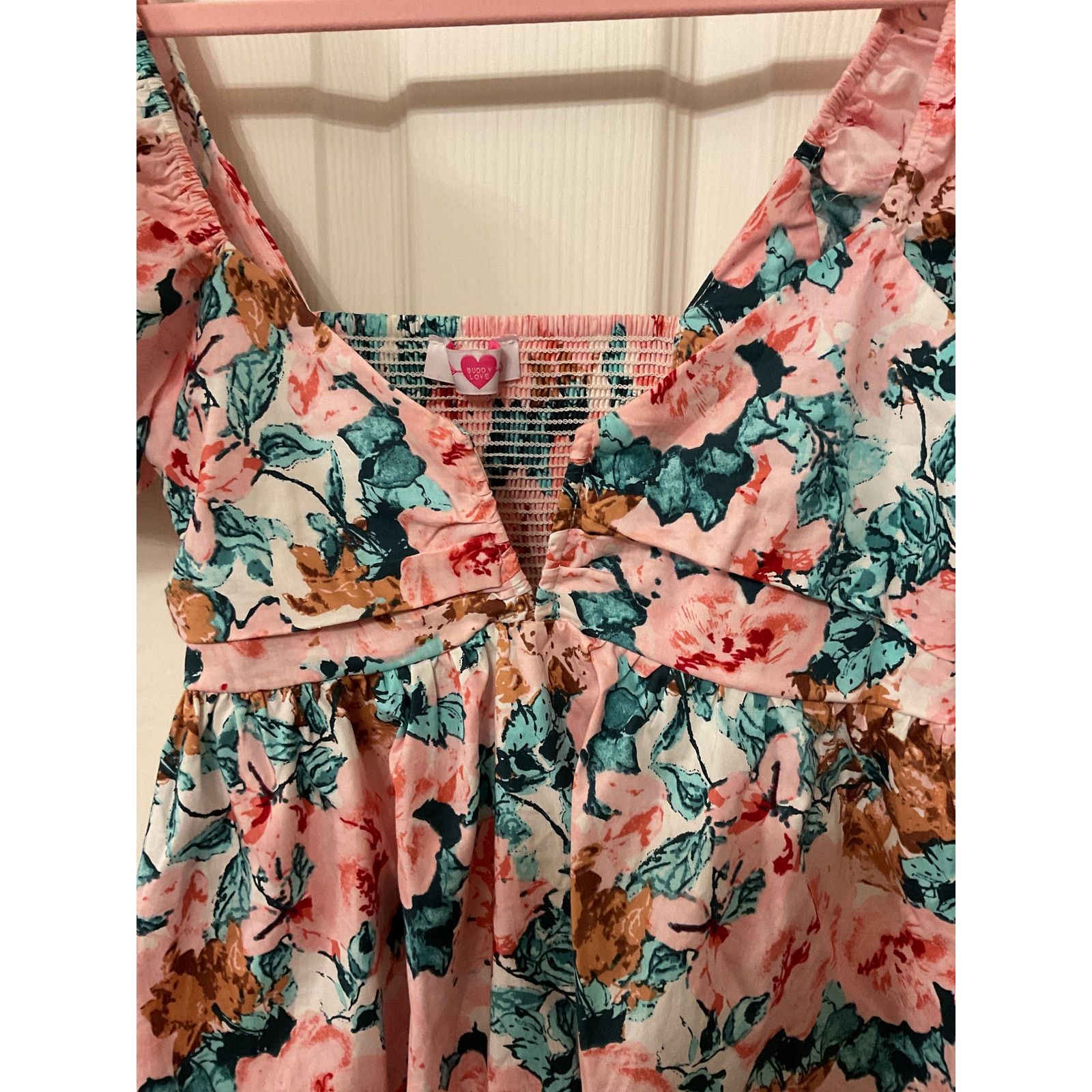 BuddyLove Buddy Love Houston Floral Puff Sleeve Deep V-neck Top, S Size S / US 4 / IT 40 - 4 Thumbnail